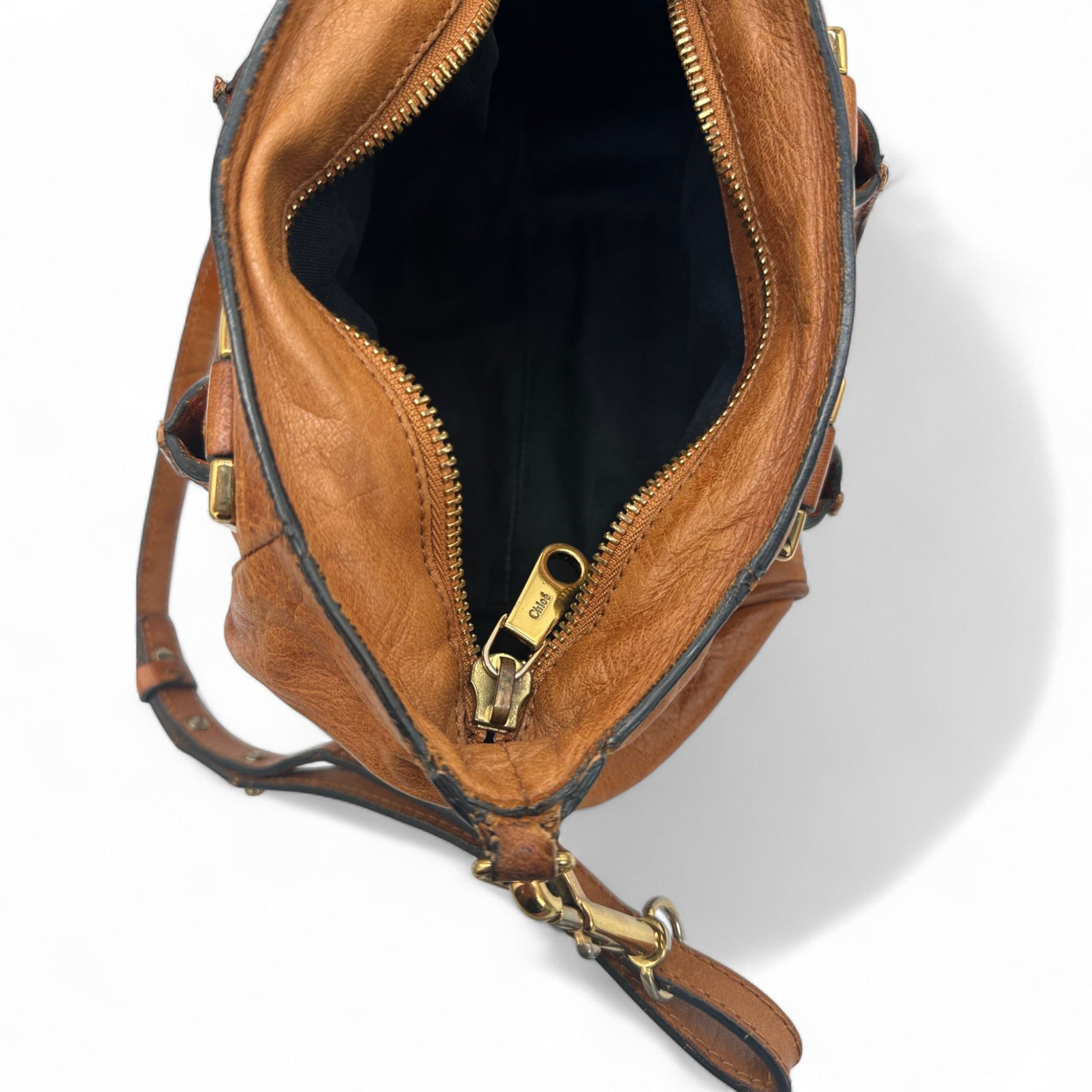 Vintage Chloe Mini Ethel Handbag In Tan Leather with Two Way Strap - Thanks it's Vintage