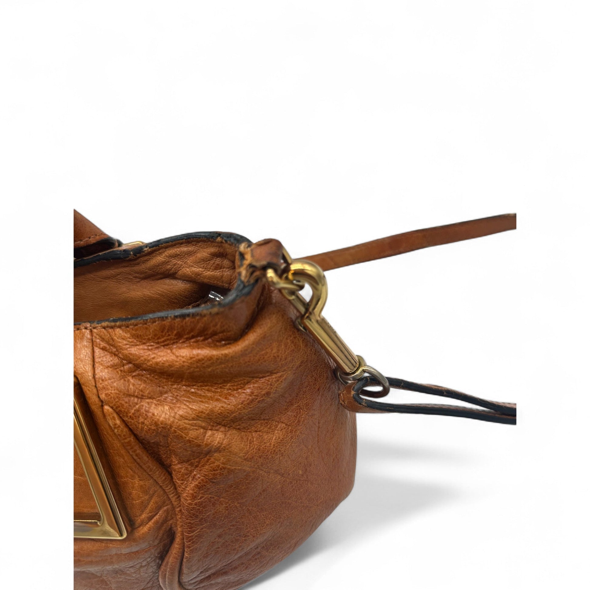 Vintage Chloe Mini Ethel Handbag In Tan Leather with Two Way Strap - Thanks it's Vintage