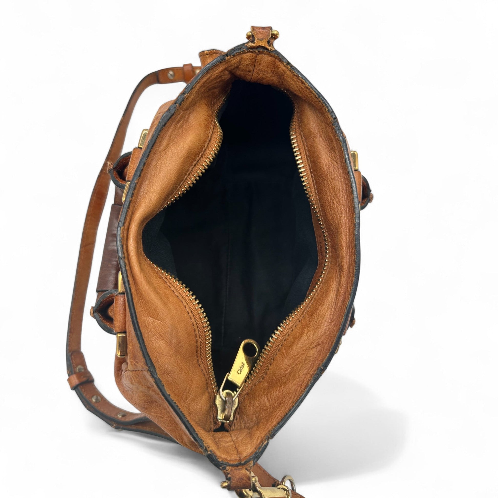 Vintage Chloe Mini Ethel Handbag In Tan Leather with Two Way Strap - Thanks it's Vintage