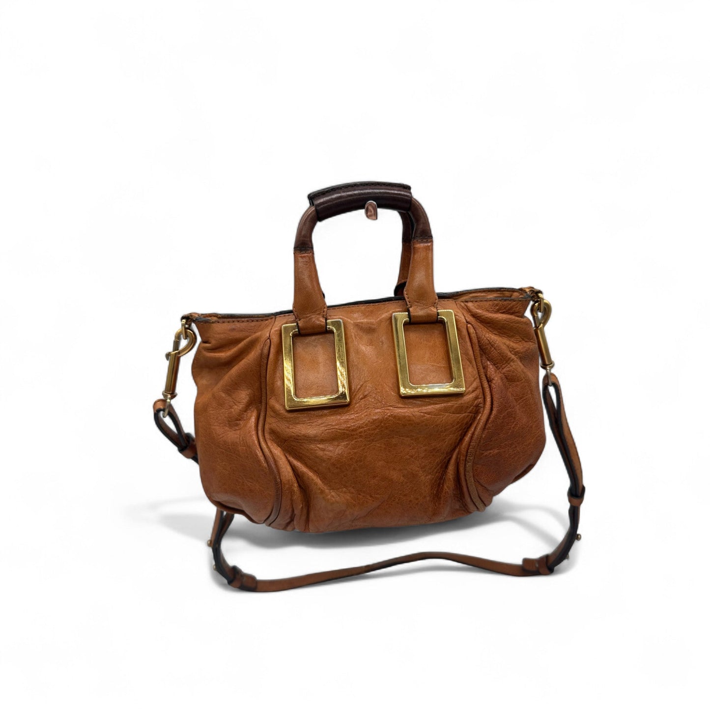 Vintage Chloe Mini Ethel Handbag In Tan Leather with Two Way Strap - Thanks it's Vintage