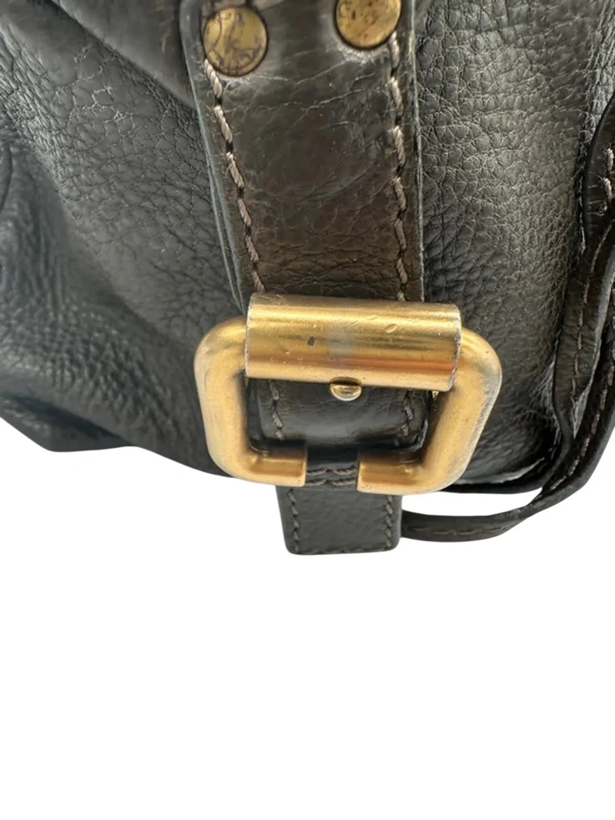 Vintage Chloé Paddington Handbag in Dark Brown Grain Leather - Thanks it's Vintage
