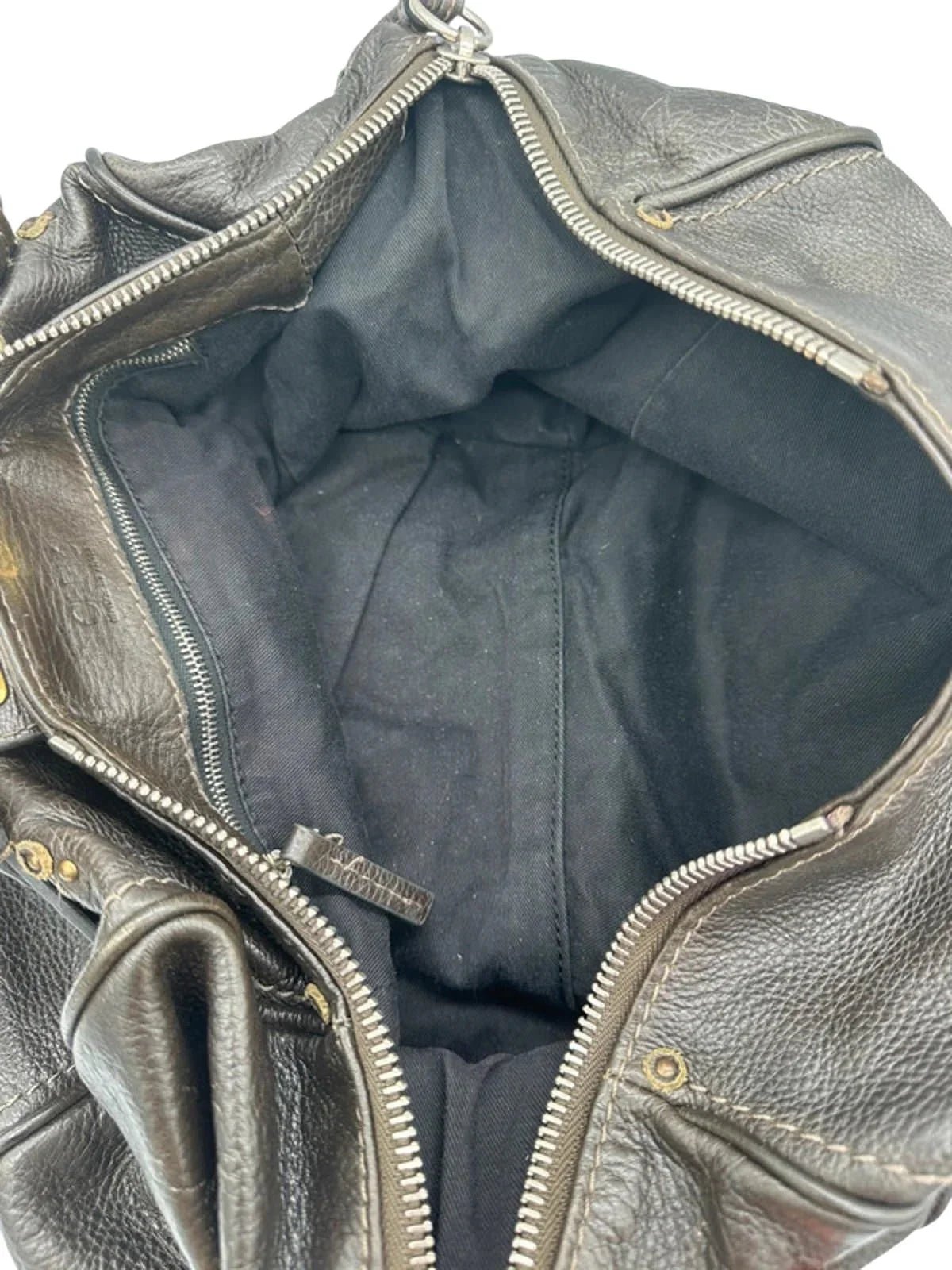 Vintage Chloé Paddington Handbag in Dark Brown Grain Leather - Thanks it's Vintage