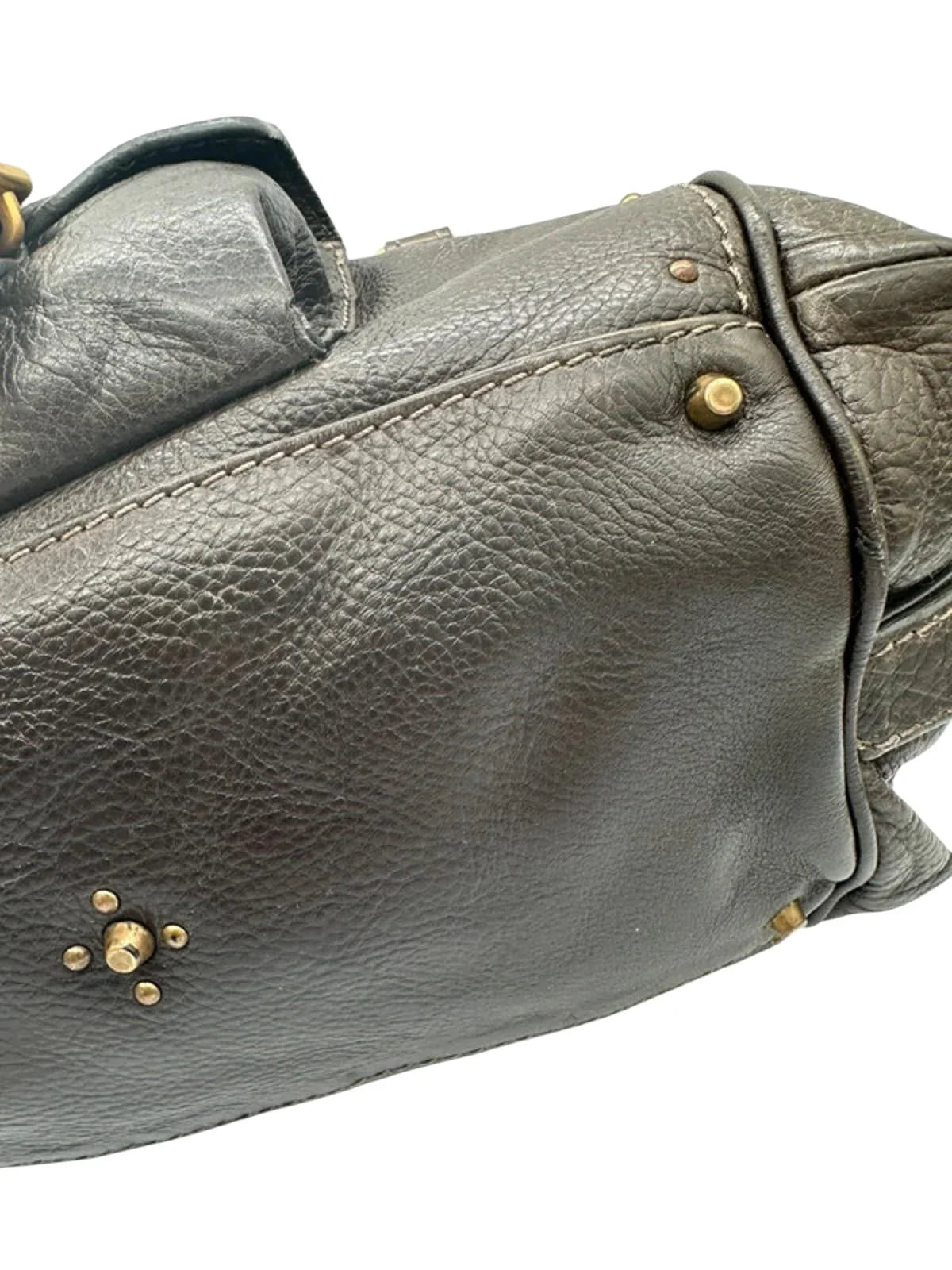 Vintage Chloé Paddington Handbag in Dark Brown Grain Leather - Thanks it's Vintage