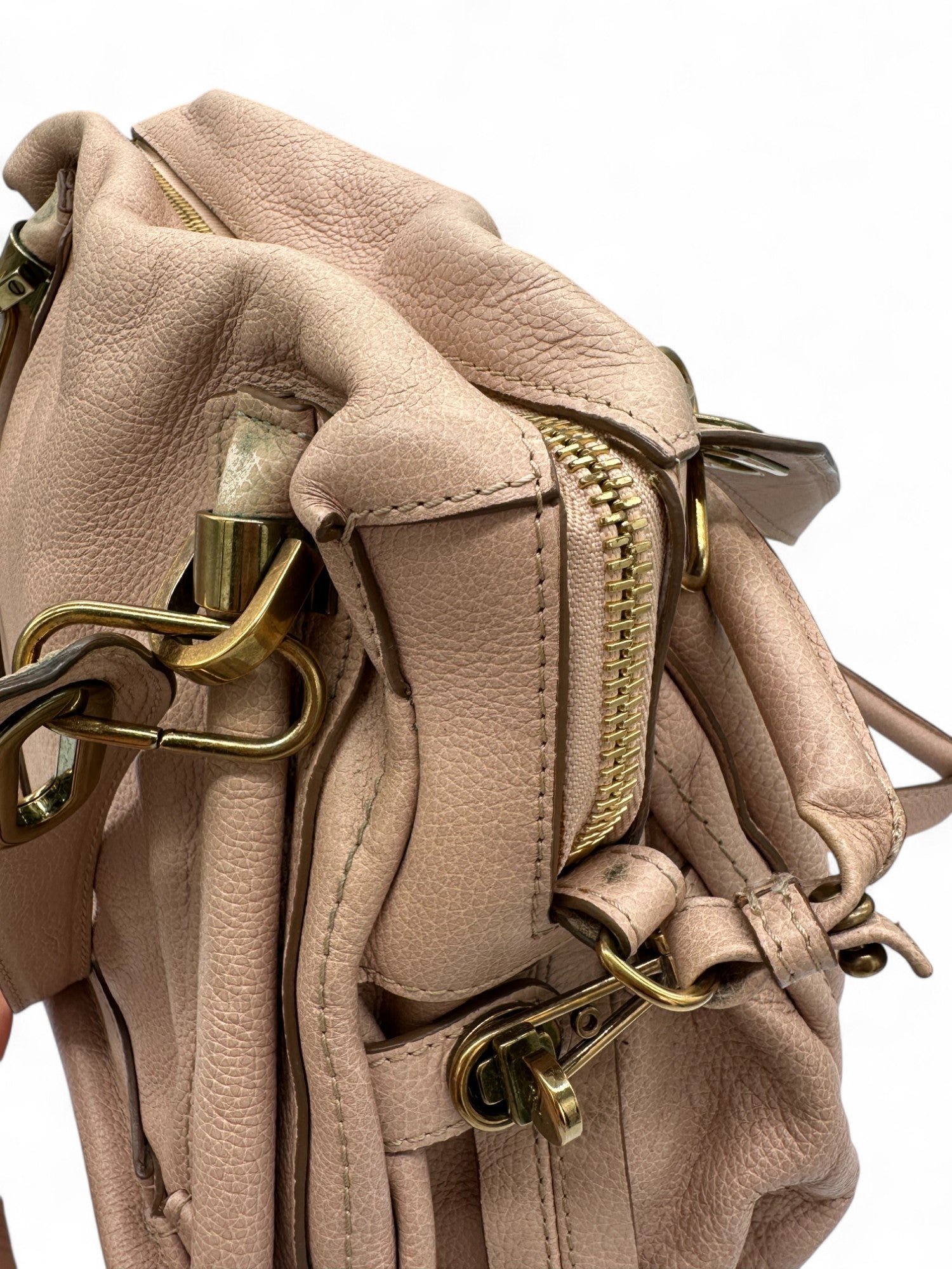 Vintage Chloé Paraty Handbag in Baby Pink Grain Leather - Thanks it's Vintage
