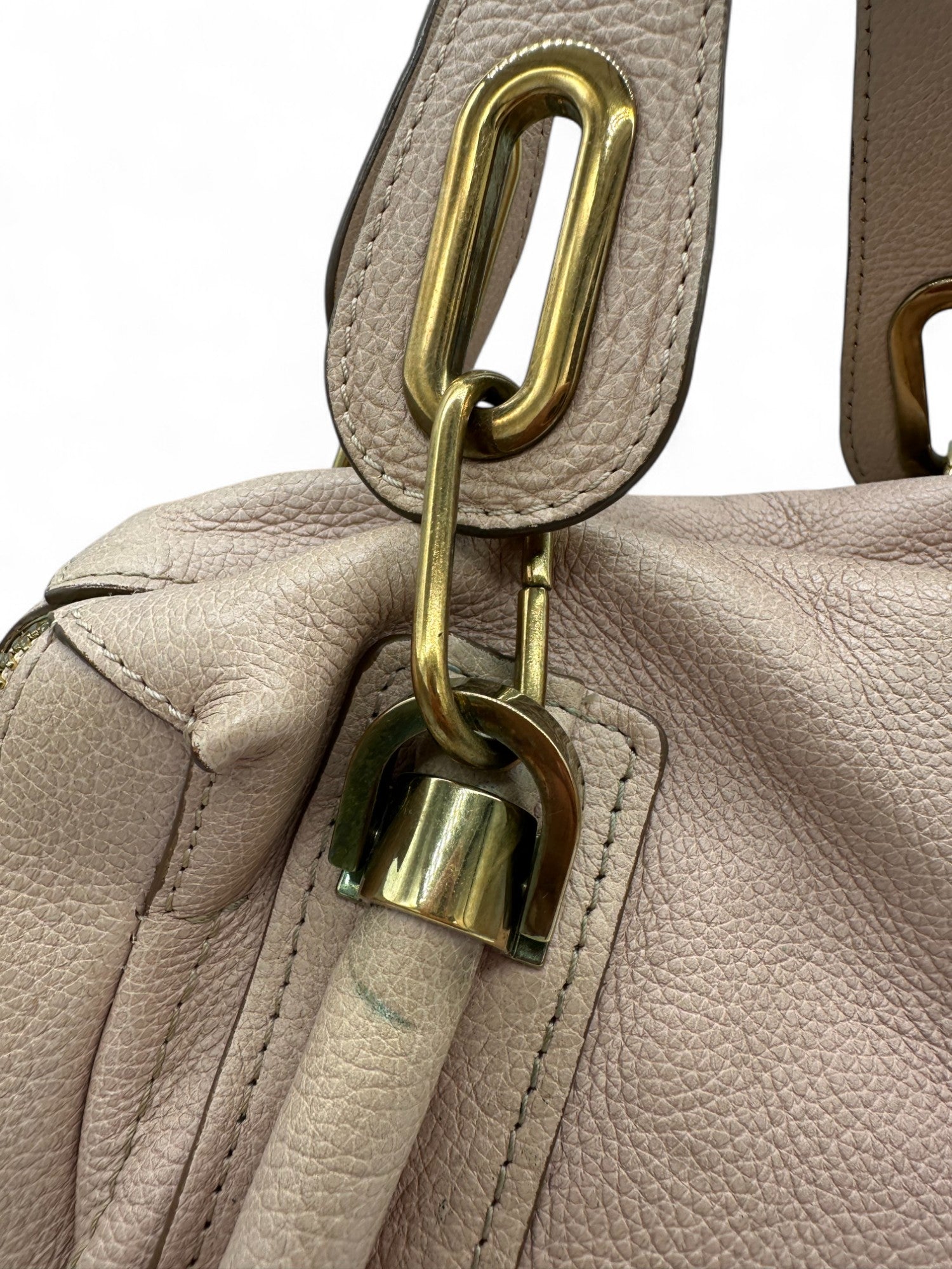 Vintage Chloé Paraty Handbag in Baby Pink Grain Leather - Thanks it's Vintage