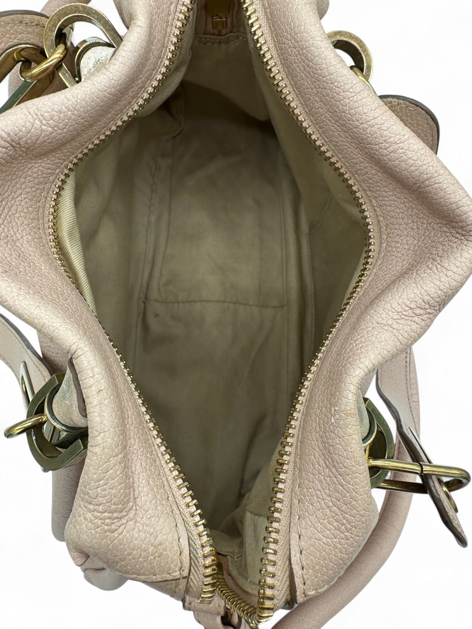 Vintage Chloé Paraty Handbag in Baby Pink Grain Leather - Thanks it's Vintage