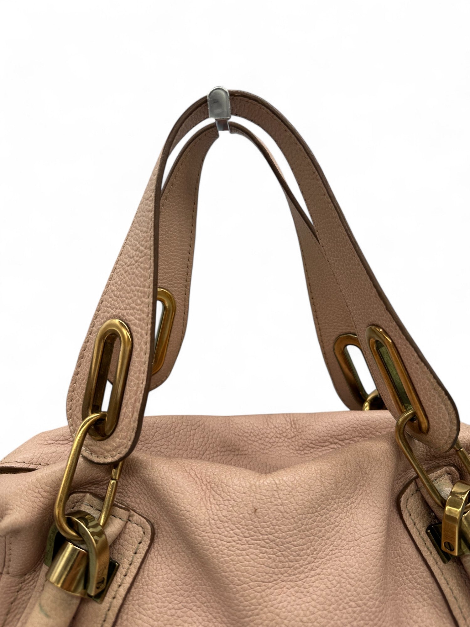 Vintage Chloé Paraty Handbag in Baby Pink Grain Leather - Thanks it's Vintage