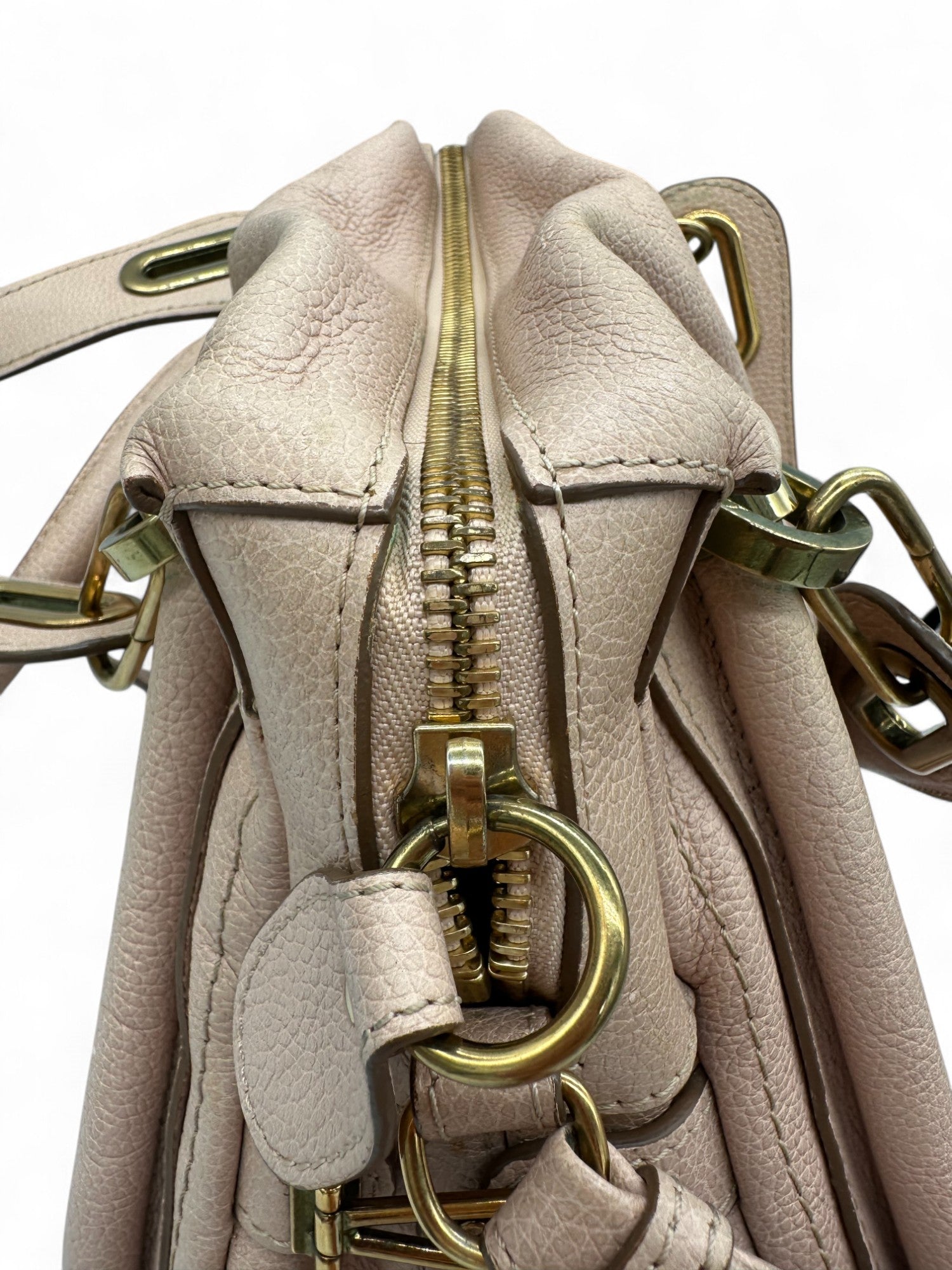 Vintage Chloé Paraty Handbag in Baby Pink Grain Leather - Thanks it's Vintage