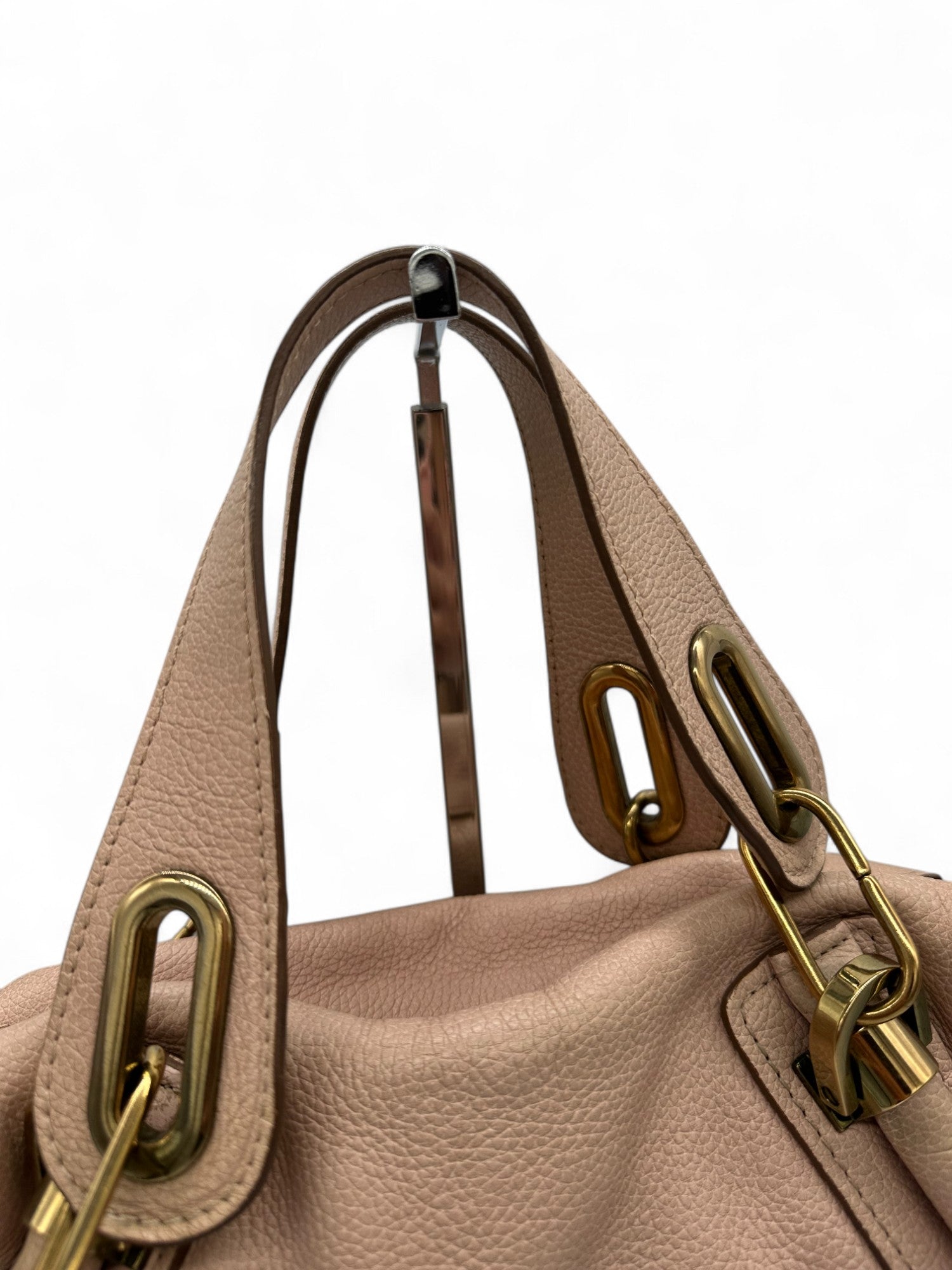 Vintage Chloé Paraty Handbag in Baby Pink Grain Leather - Thanks it's Vintage