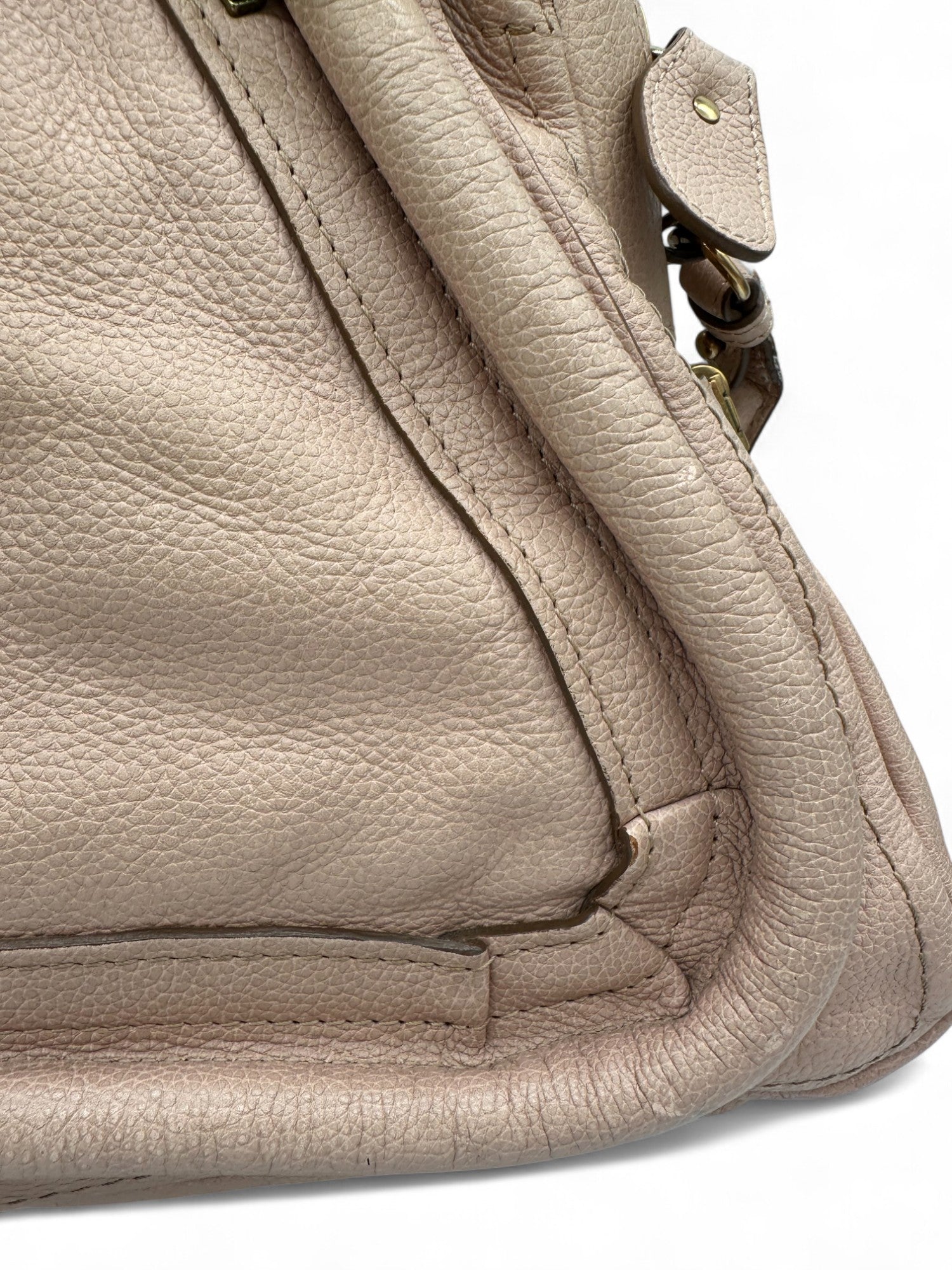Vintage Chloé Paraty Handbag in Baby Pink Grain Leather - Thanks it's Vintage