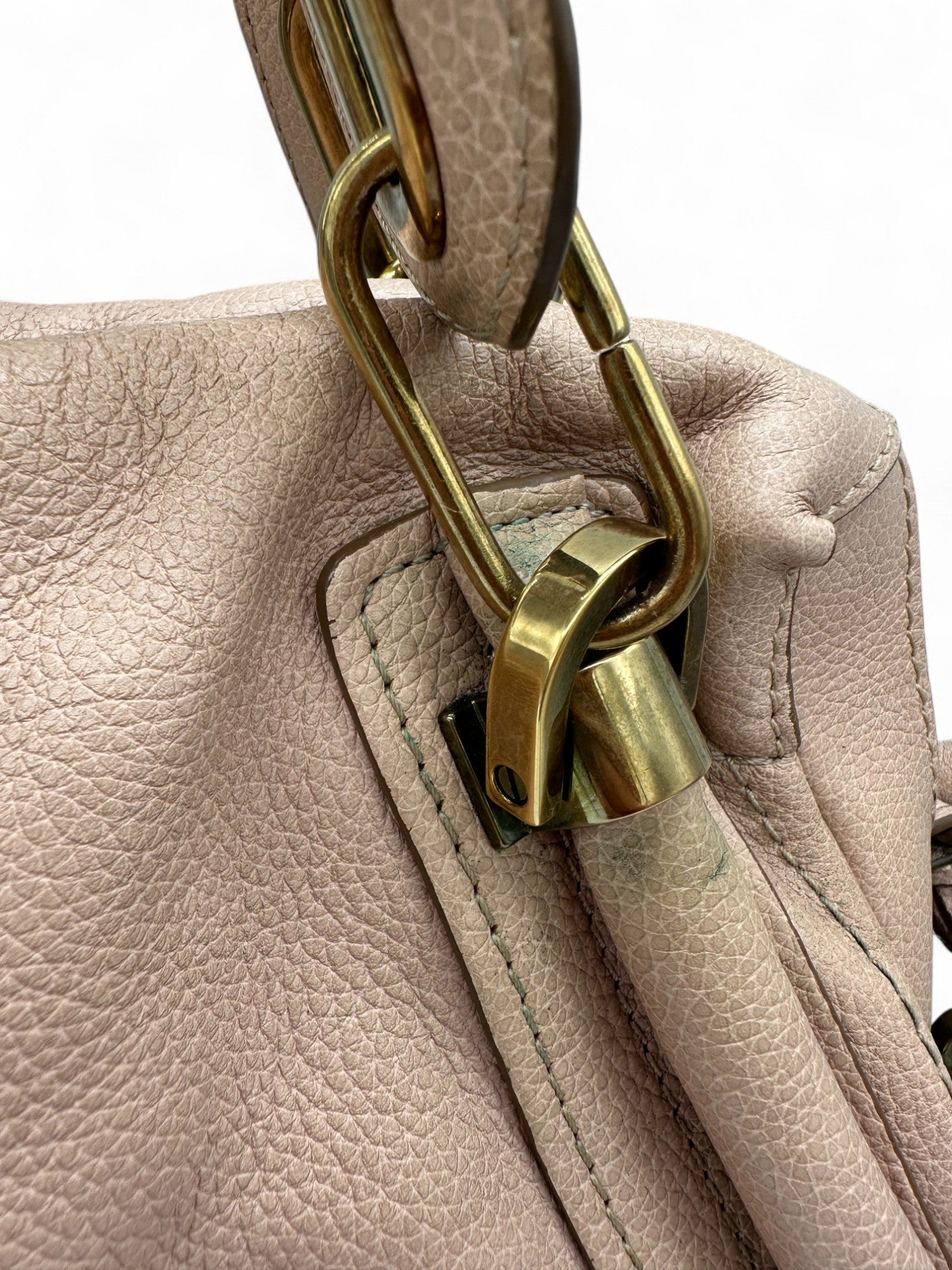 Vintage Chloé Paraty Handbag in Baby Pink Grain Leather - Thanks it's Vintage