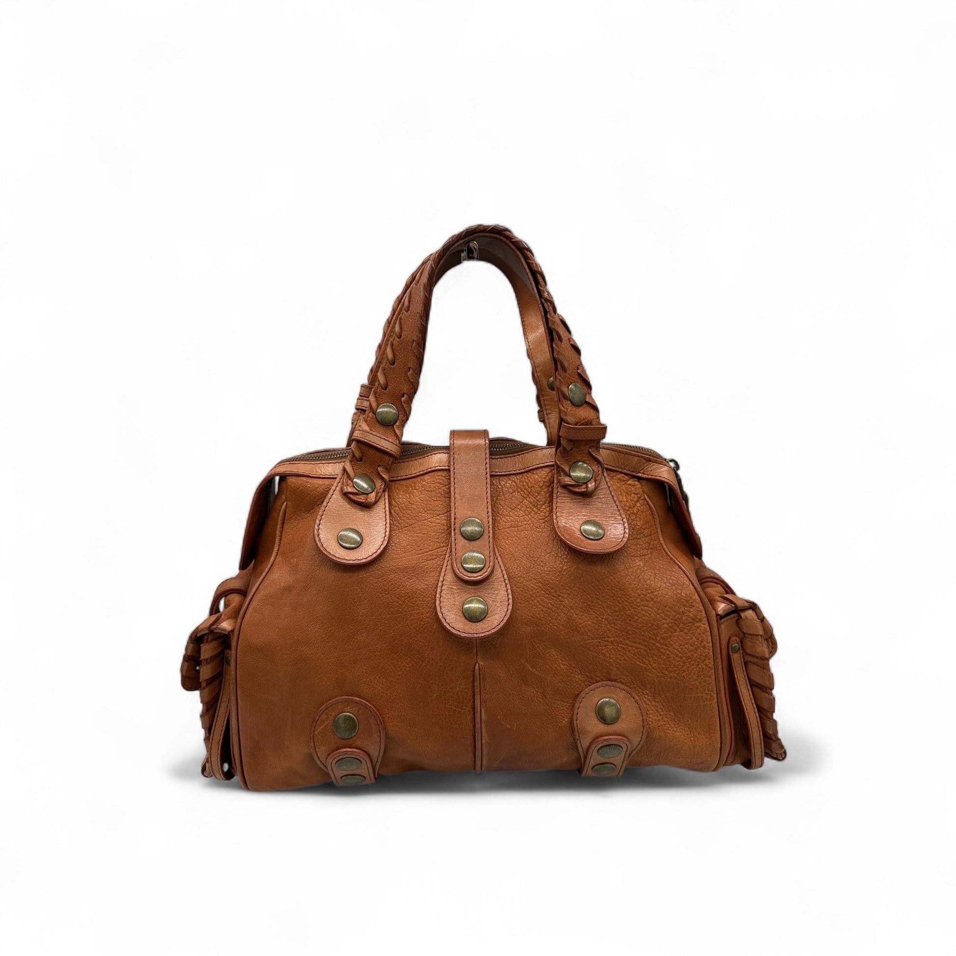 Vintage Chloé Silverado Cognac Brown Leather Handbag - Thanks it's Vintage