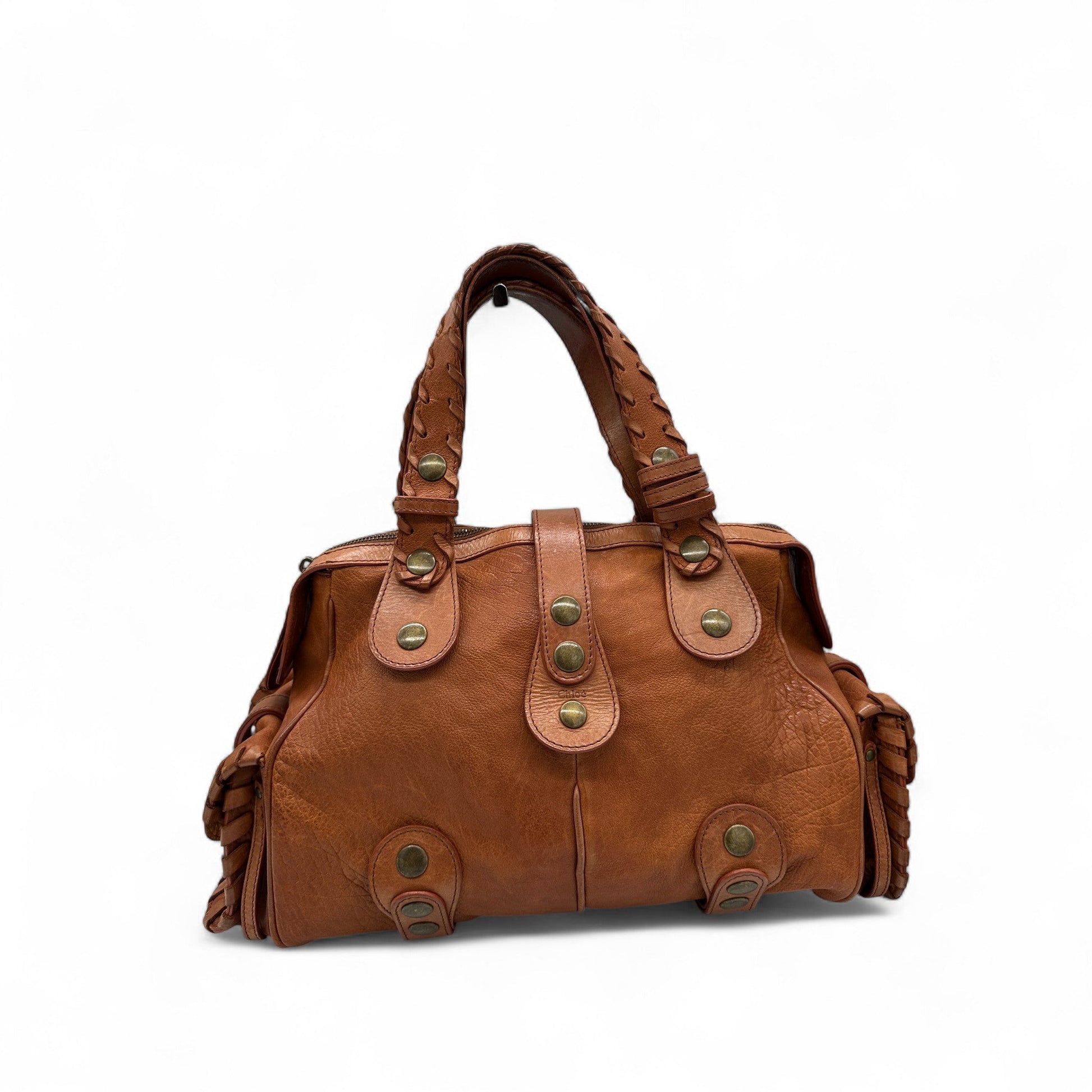 Vintage Chloé Silverado Cognac Brown Leather Handbag - Thanks it's Vintage