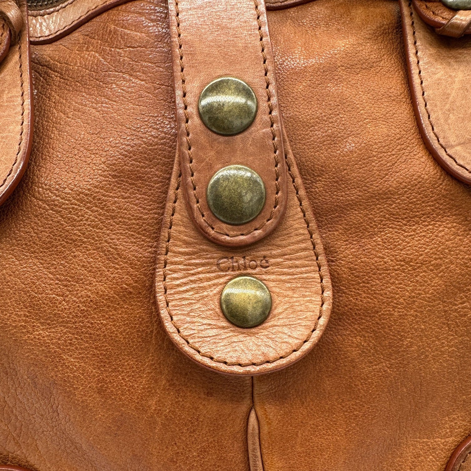 Vintage Chloé Silverado Cognac Brown Leather Handbag – Thanks it's