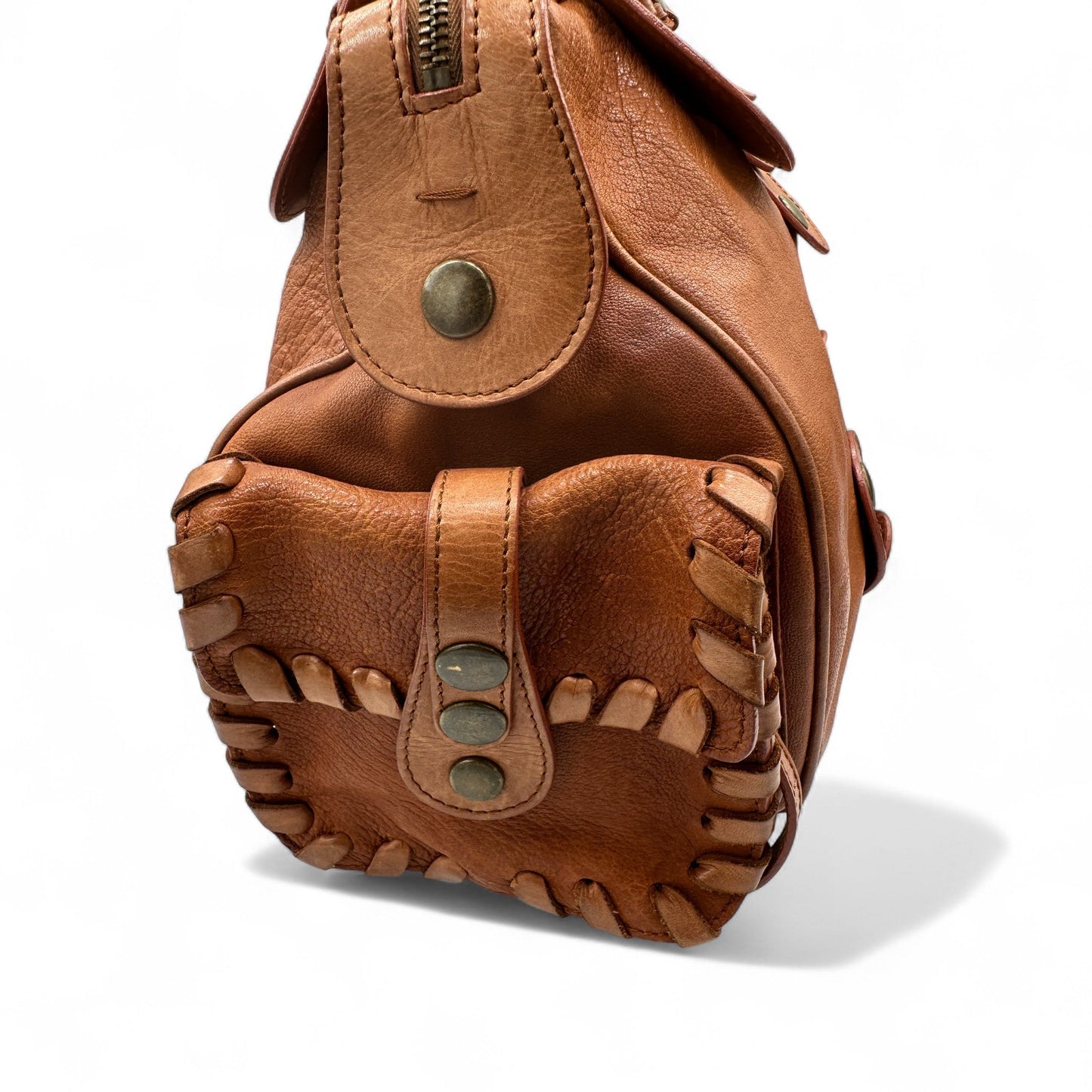 Vintage Chloé Silverado Cognac Brown Leather Handbag - Thanks it's Vintage