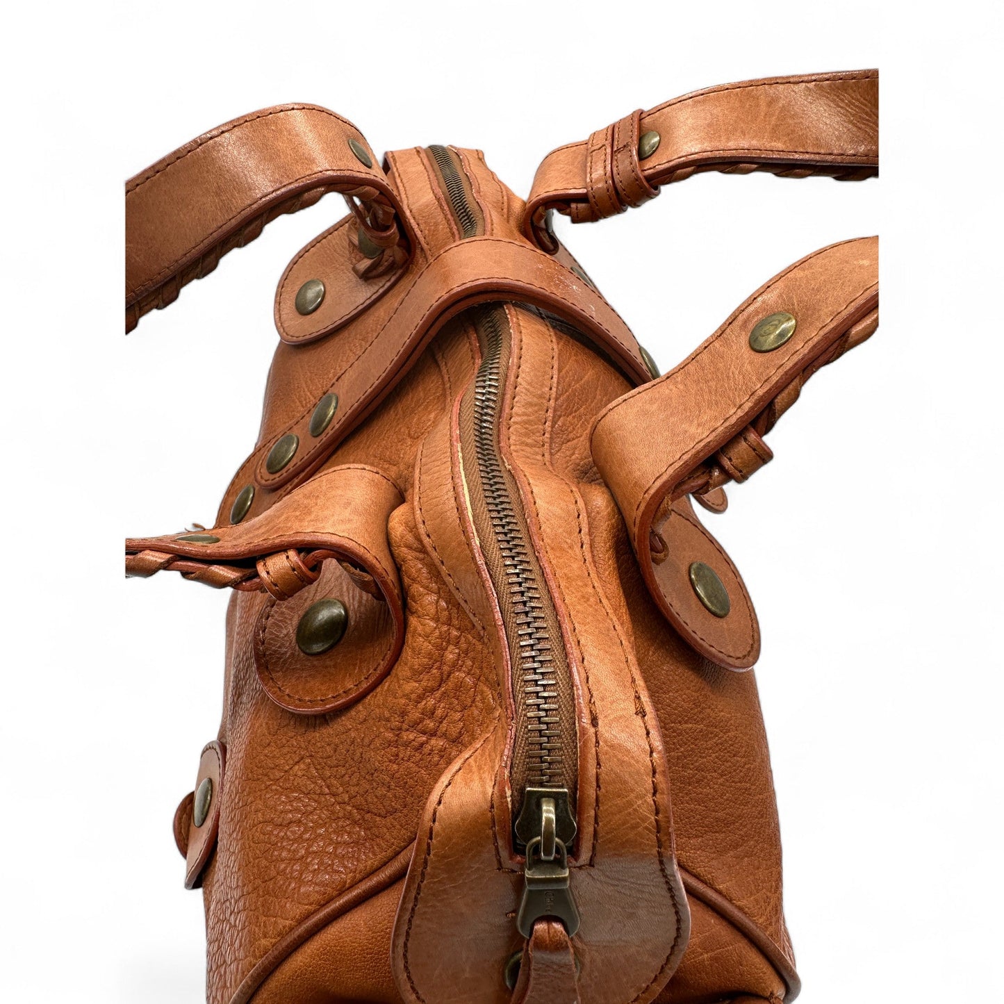 Vintage Chloé Silverado Cognac Brown Leather Handbag - Thanks it's Vintage