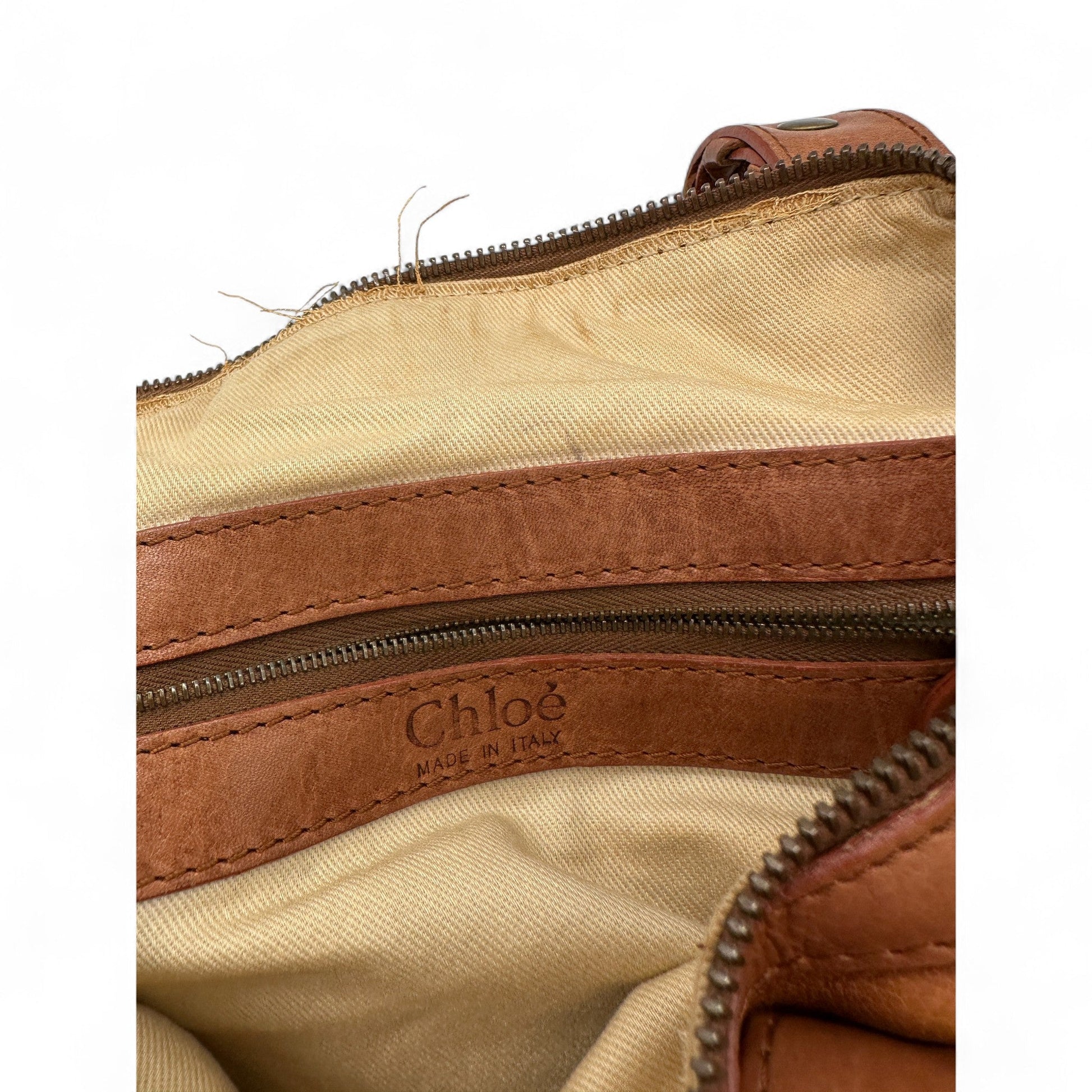 Vintage Chloé Silverado Cognac Brown Leather Handbag - Thanks it's Vintage