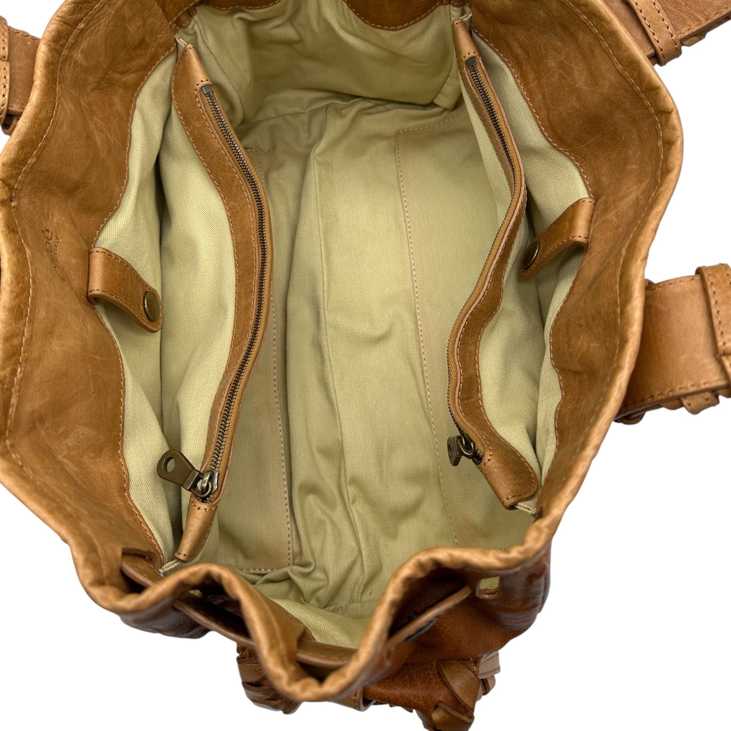 Vintage Chloé Silverado Tan Leather Handbag - Thanks it's Vintage