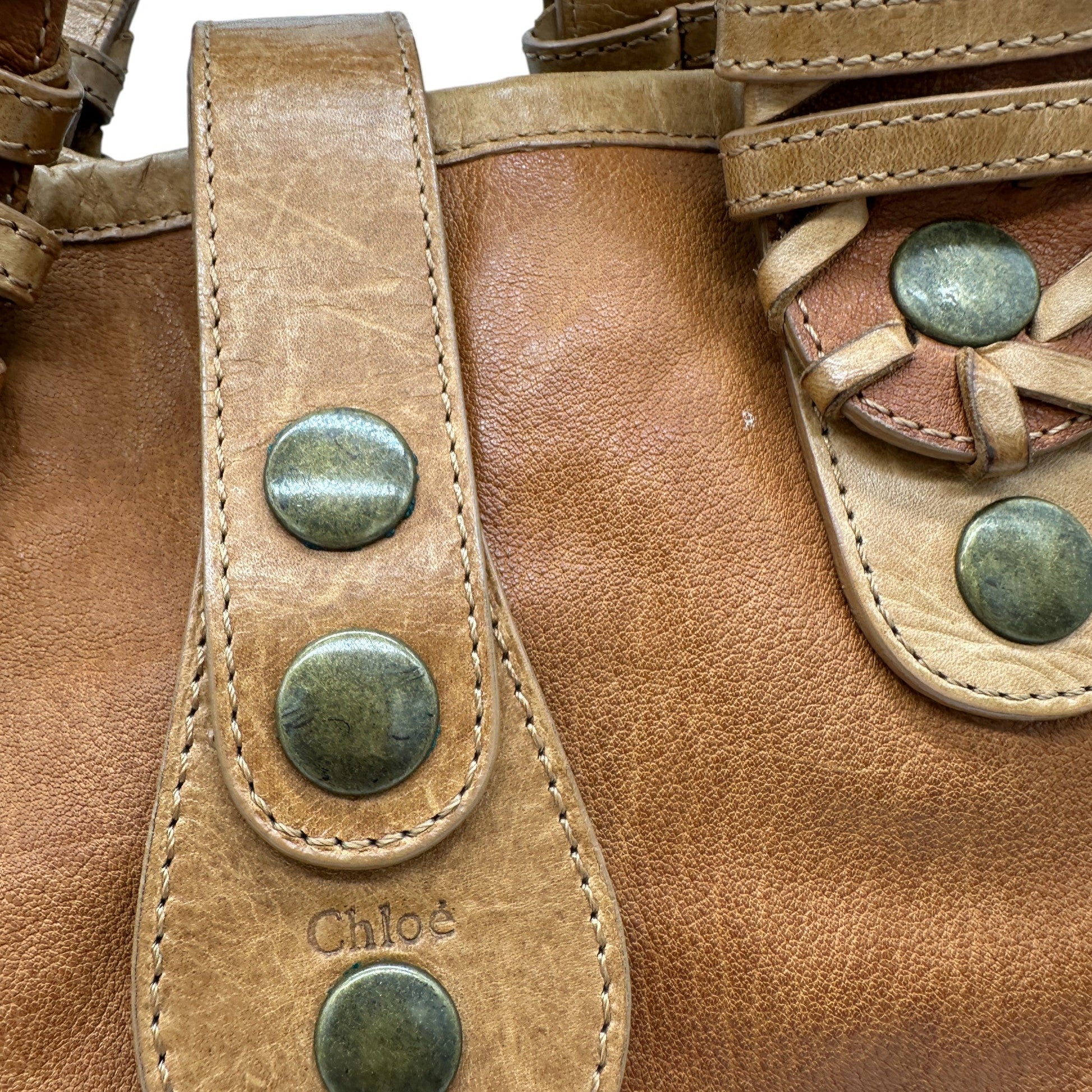 Vintage Chloé Silverado Tan Leather Handbag - Thanks it's Vintage