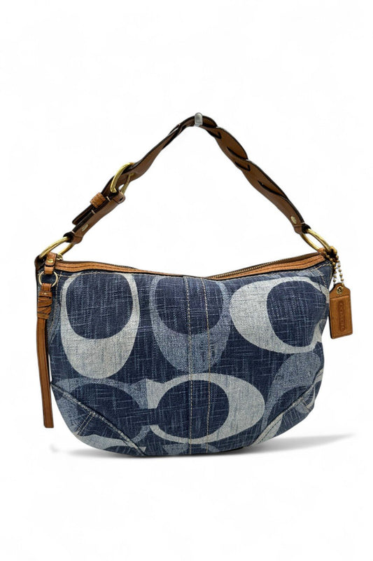 Vintage Coach 10190 Denim Monogram Hobo Shoulder Bag Y2K - Thanks it's Vintage