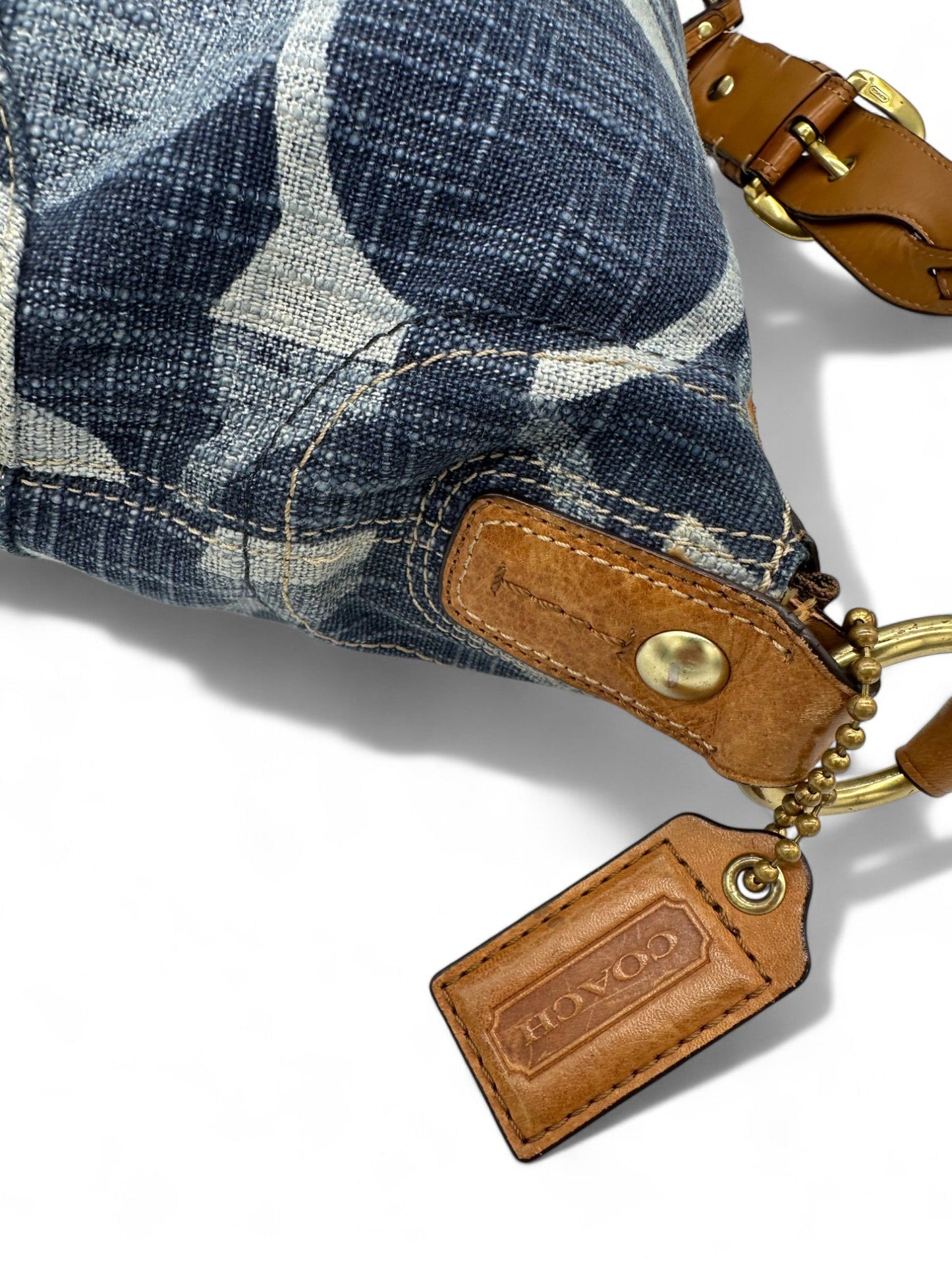 Vintage Coach 10190 Denim Monogram Hobo Shoulder Bag Y2K - Thanks it's Vintage