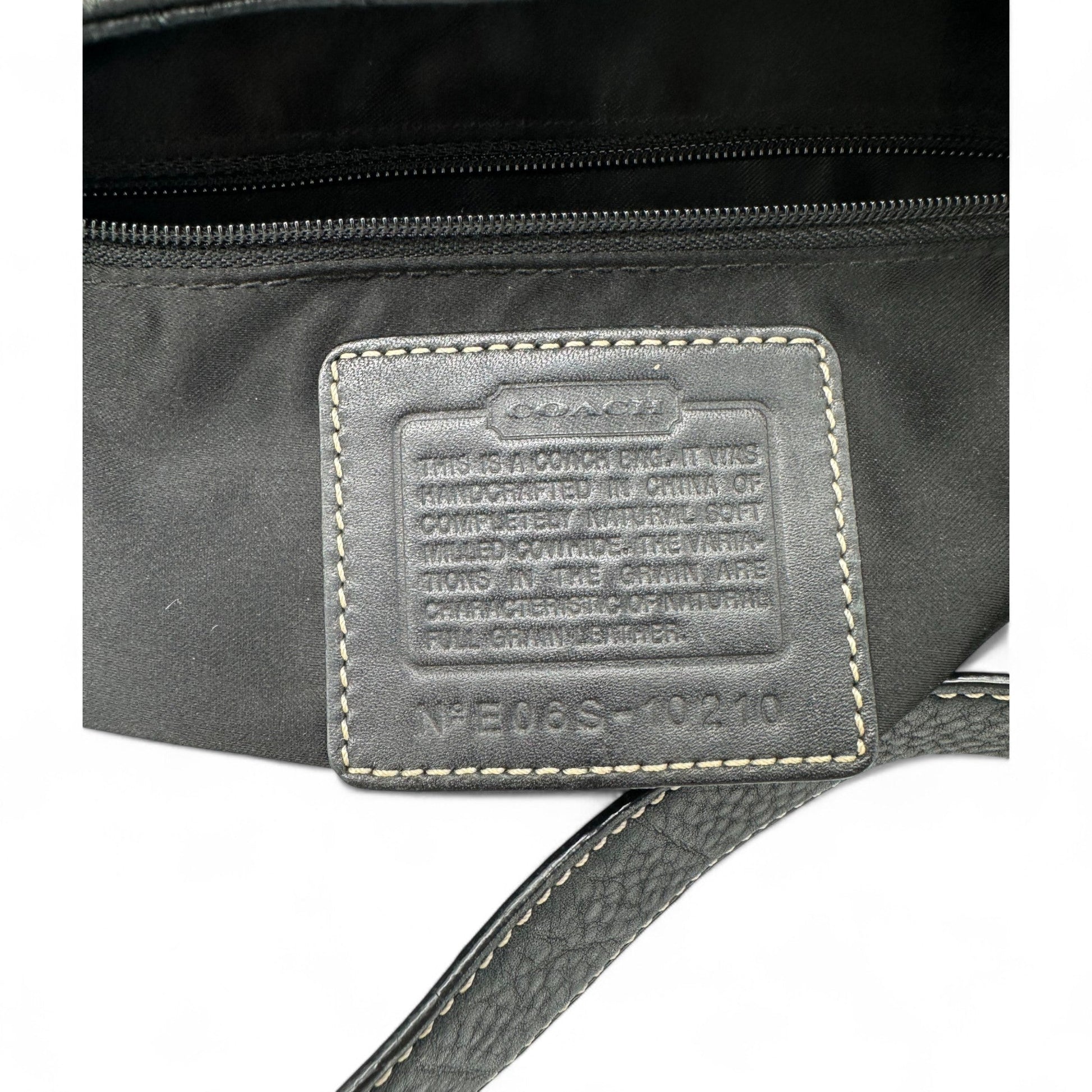 Vintage Coach 10210 Black Leather Hampton Clip Shoulder Bag - Thanks it's Vintage