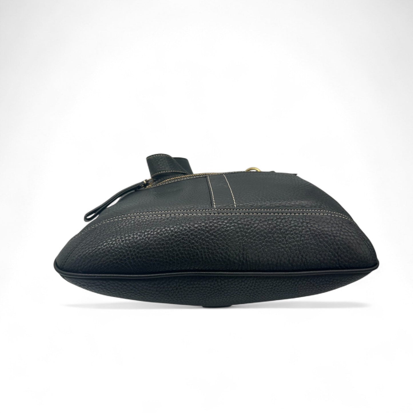 Vintage Coach 10210 Black Leather Hampton Clip Shoulder Bag - Thanks it's Vintage