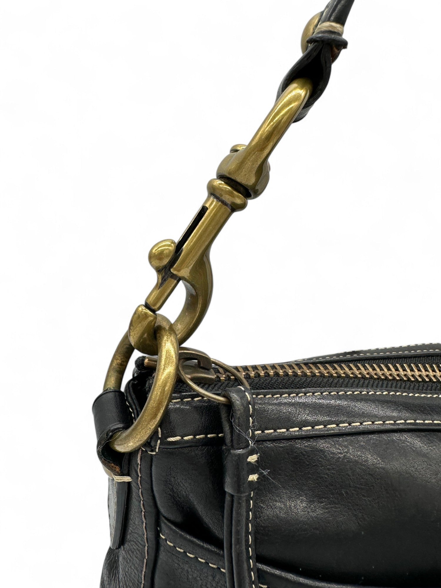 Vintage Coach 10326 Leigh Legacy Turnlock Shoulder Bag Black Leather - Thanks it's Vintage