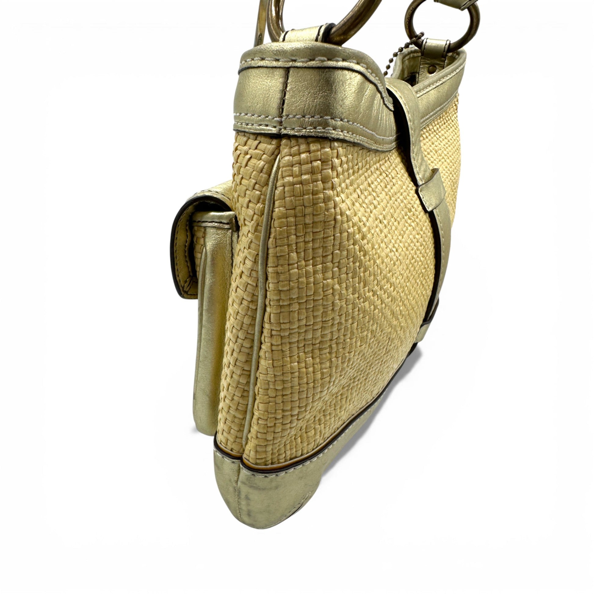 Vintage Coach 105 Rare Legacy Straw Shoulder Bag - Thanks it's Vintage