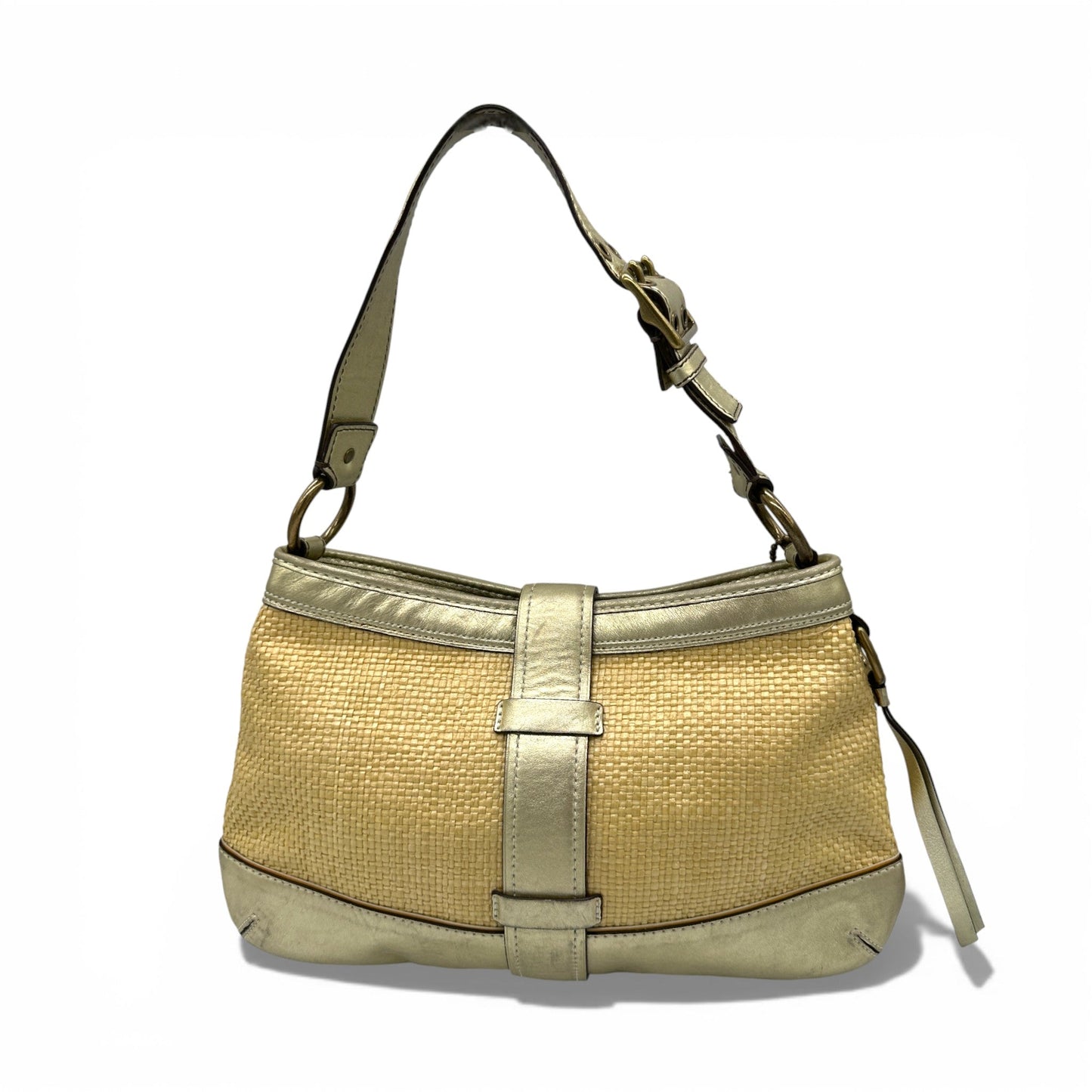 Vintage Coach 105 Rare Legacy Straw Shoulder Bag - Thanks it's Vintage