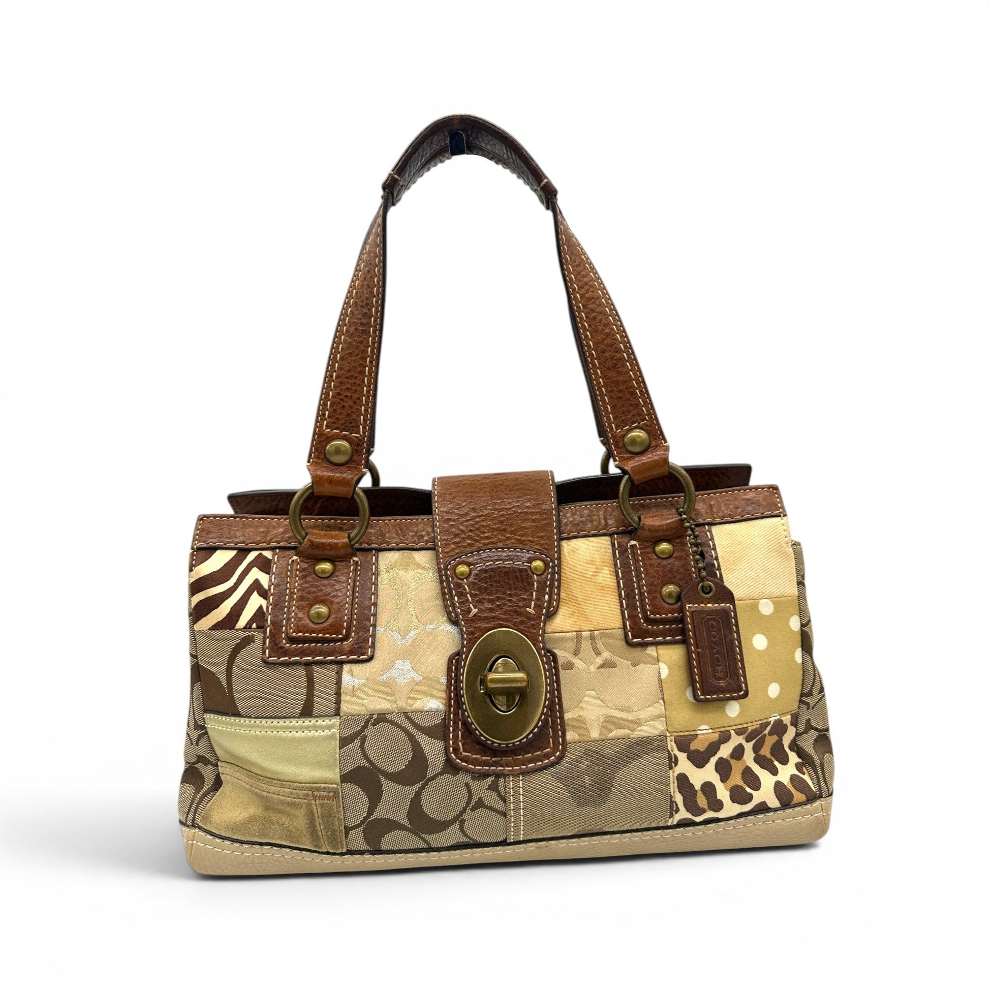 Vintage Coach 10816 Patchwork Turnlock Handbag - Thanks it's Vintage