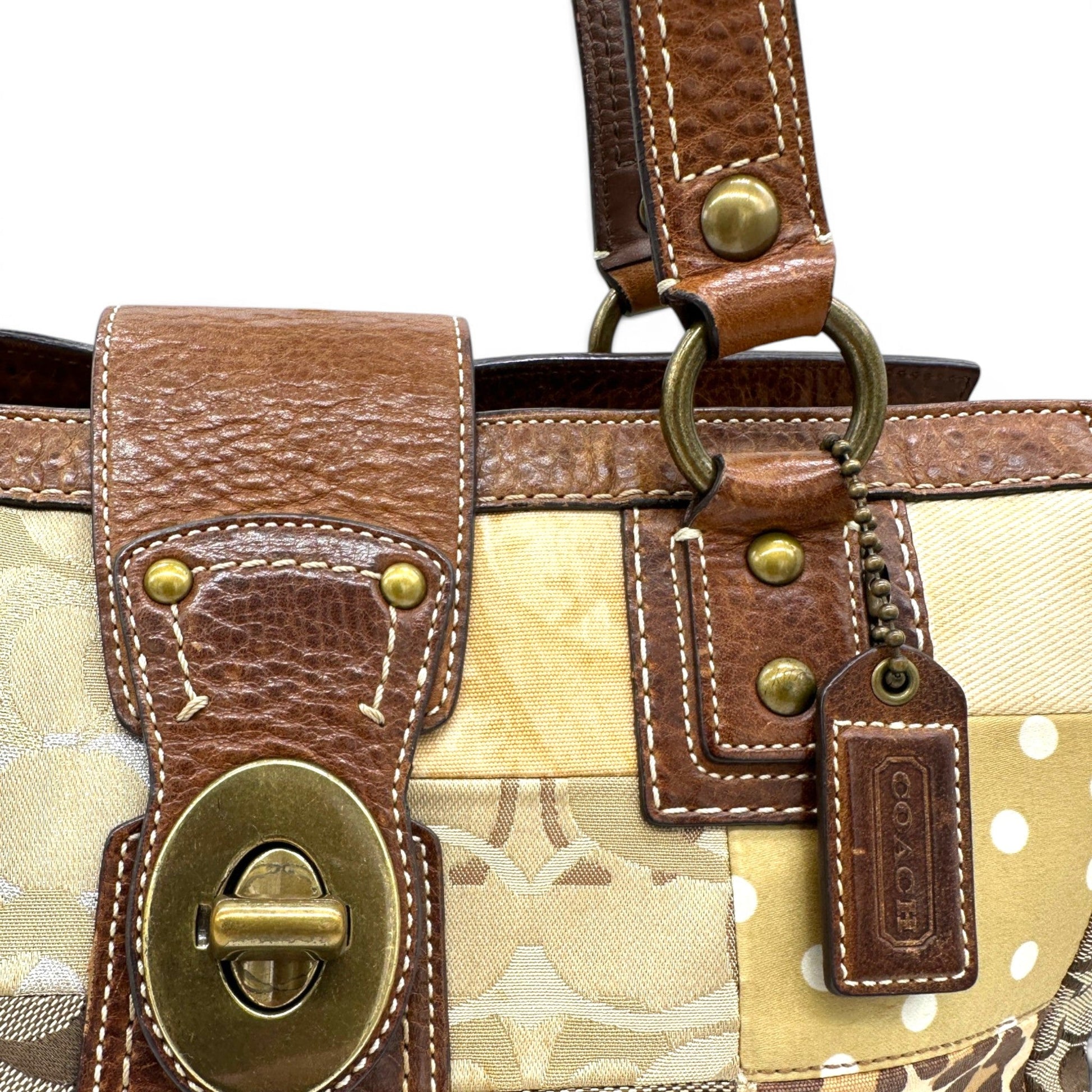 Vintage Coach 10816 Patchwork Turnlock Handbag - Thanks it's Vintage