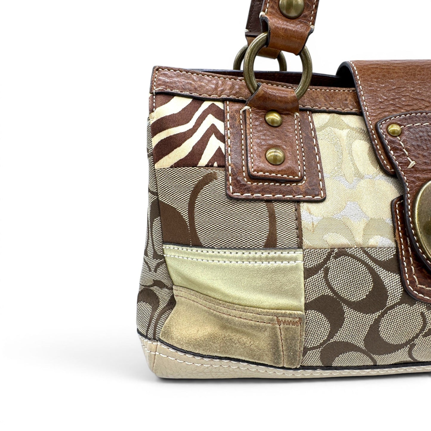 Vintage Coach 10816 Patchwork Turnlock Handbag - Thanks it's Vintage