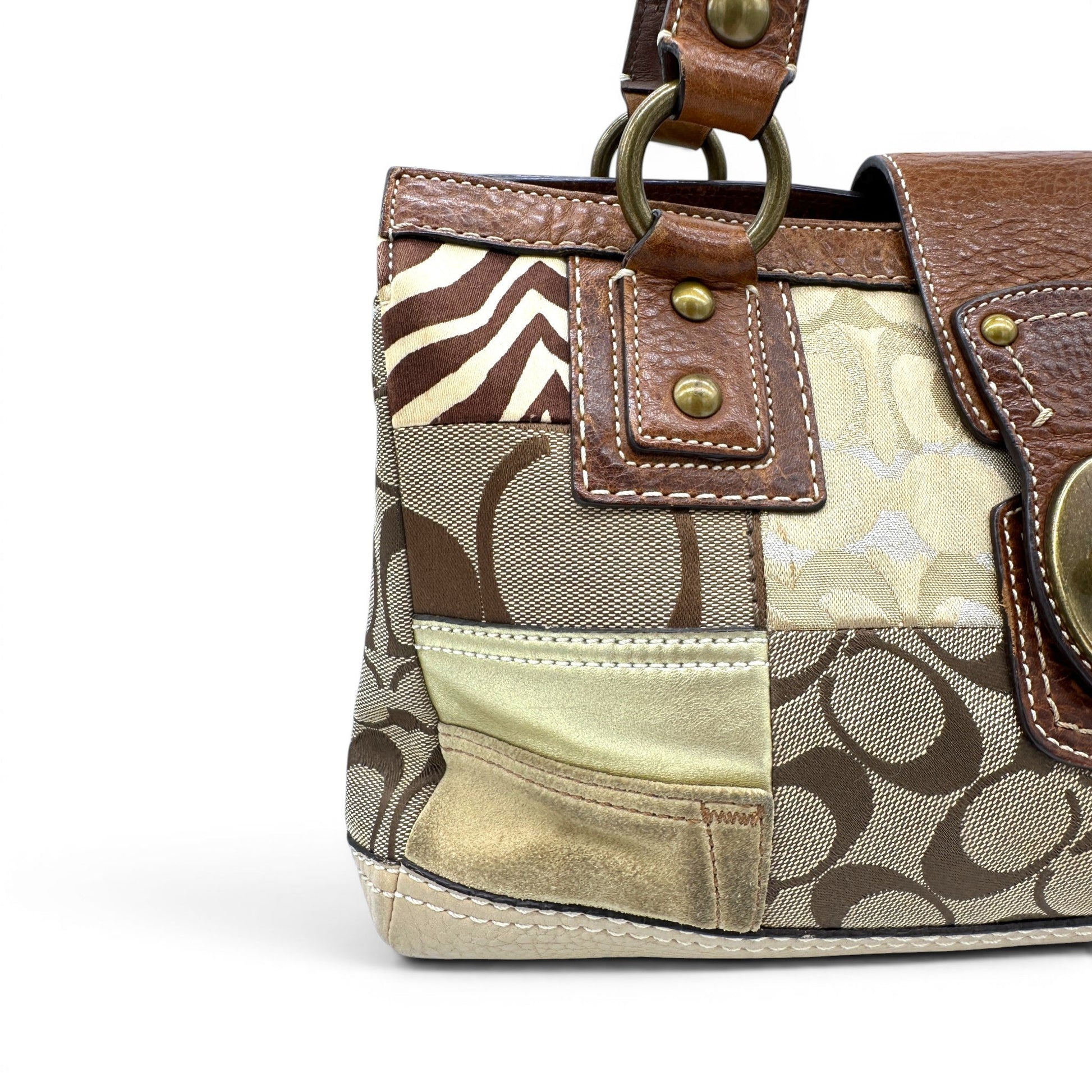 Vintage Coach 10816 Patchwork Turnlock Handbag - Thanks it's Vintage