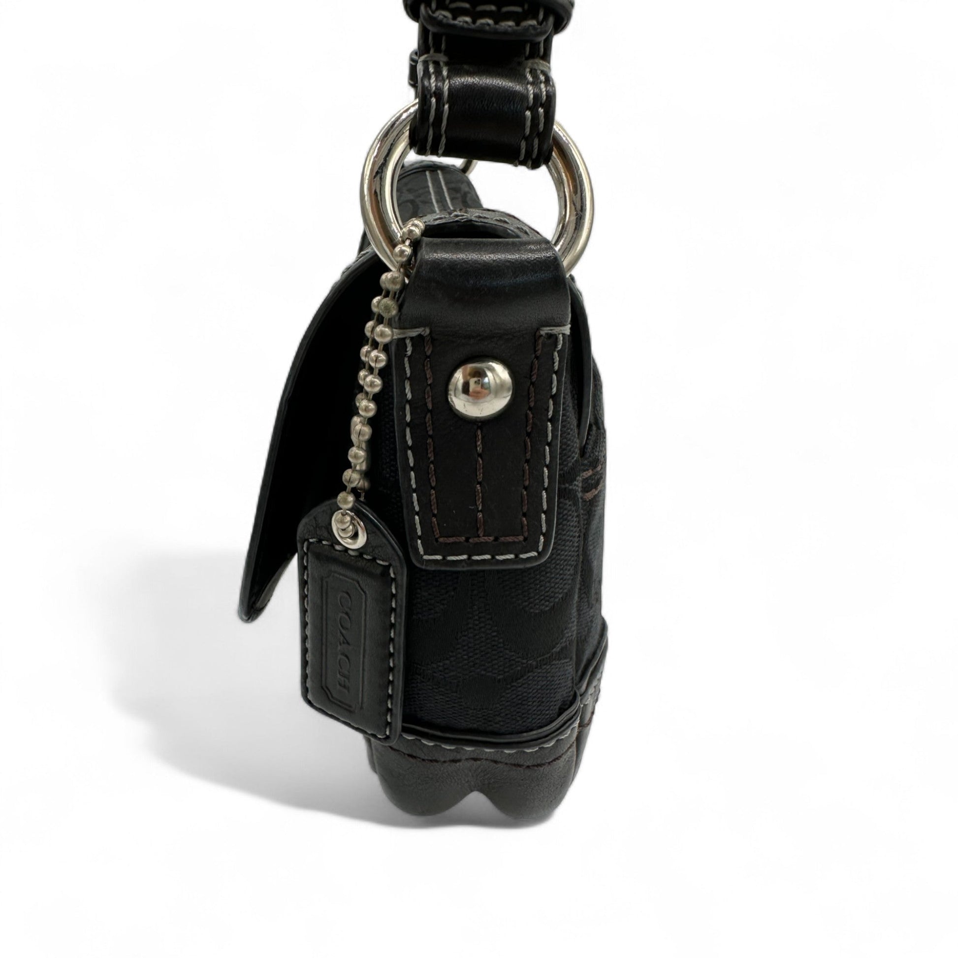 Vintage Coach 10983 Black Leather Turnlock Shoulder Bag - Thanks it's Vintage