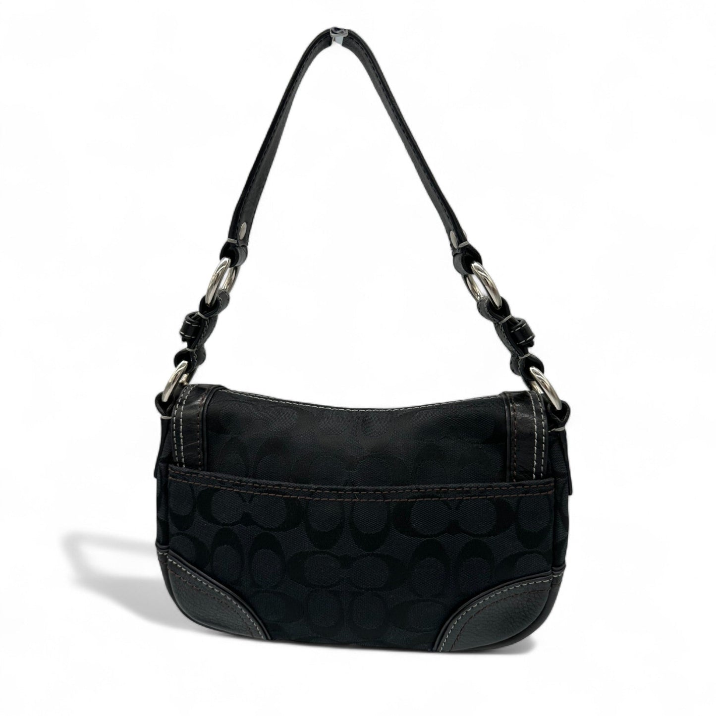 Vintage Coach 10983 Black Leather Turnlock Shoulder Bag - Thanks it's Vintage