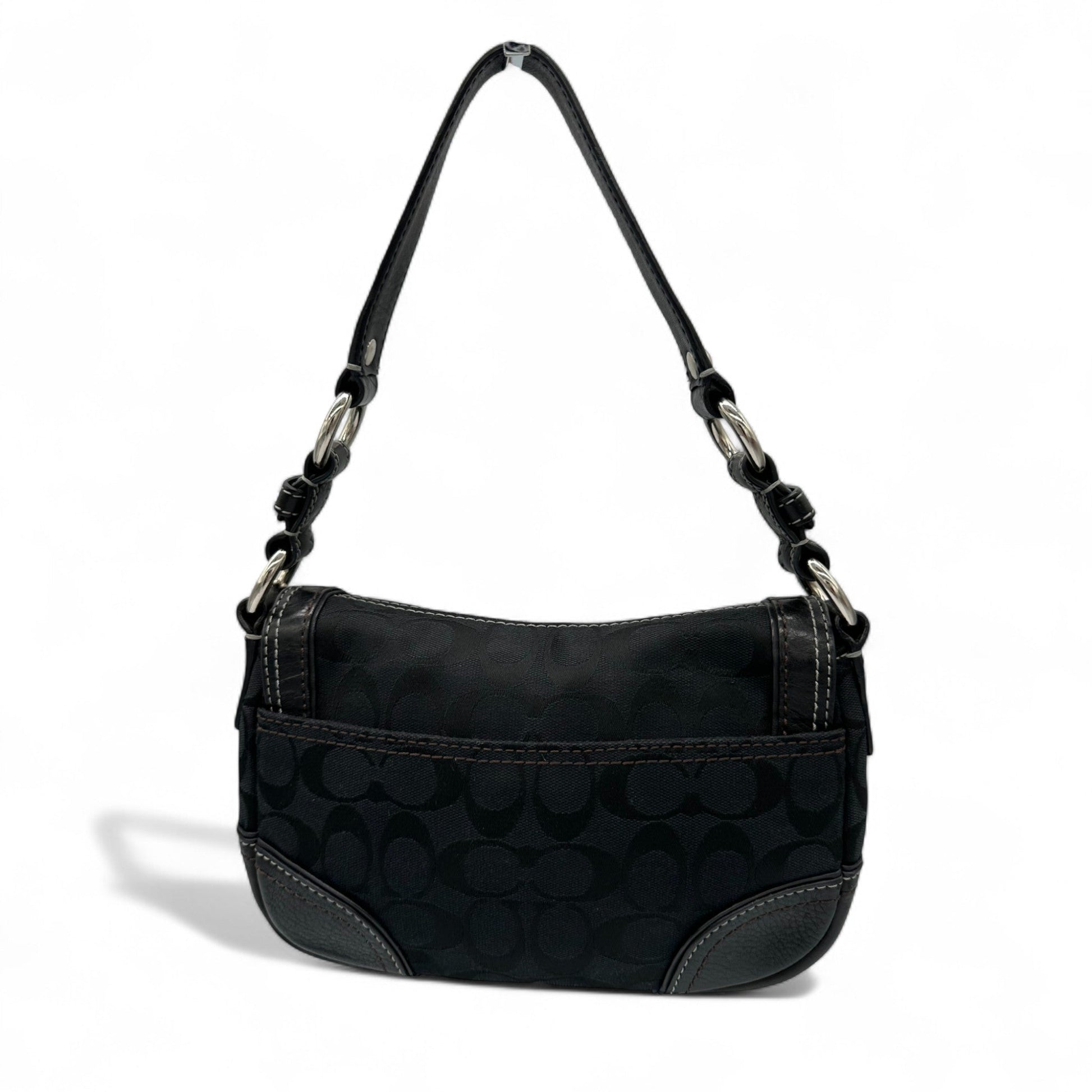 Vintage Coach 10983 Black Leather Turnlock Shoulder Bag - Thanks it's Vintage