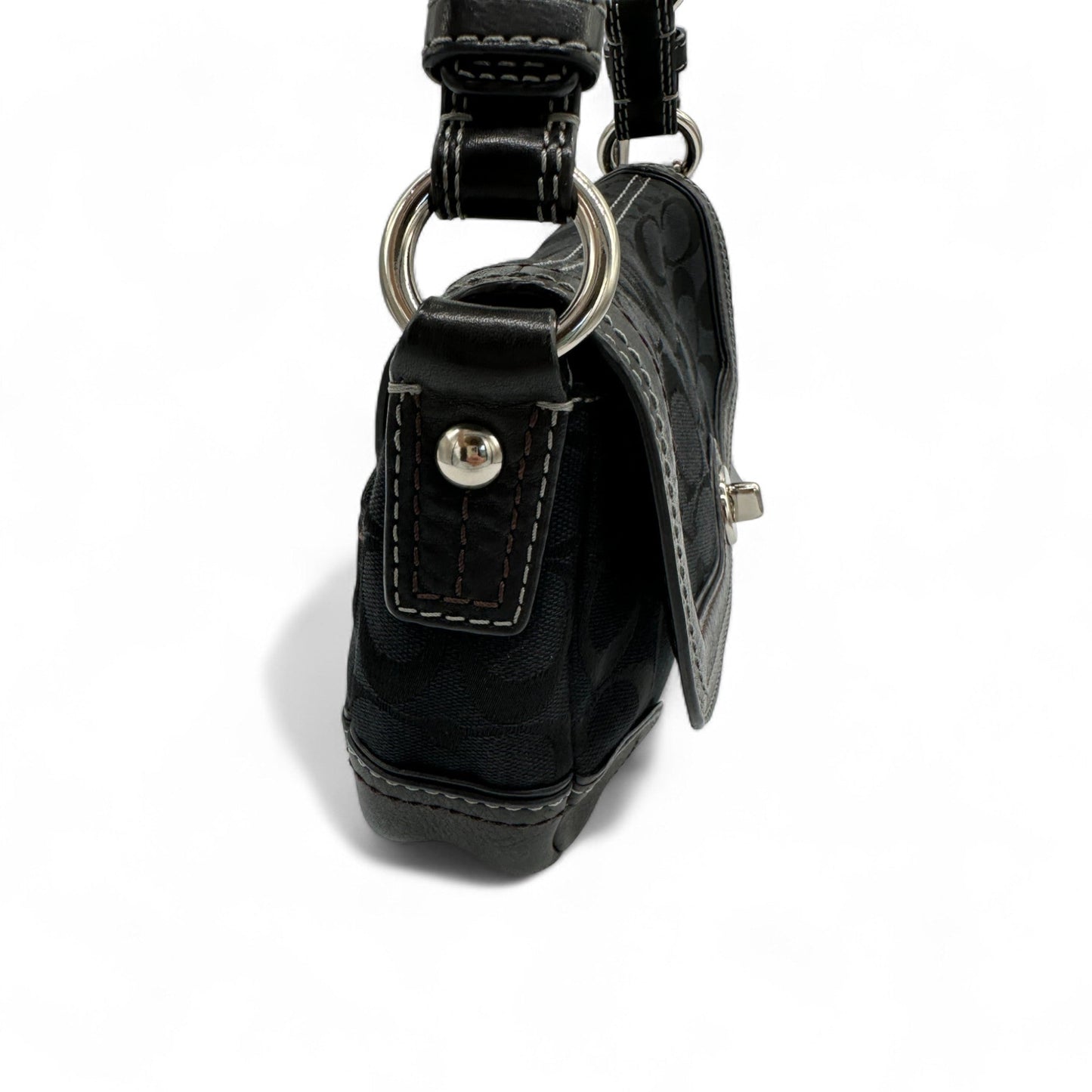 Vintage Coach 10983 Black Leather Turnlock Shoulder Bag - Thanks it's Vintage