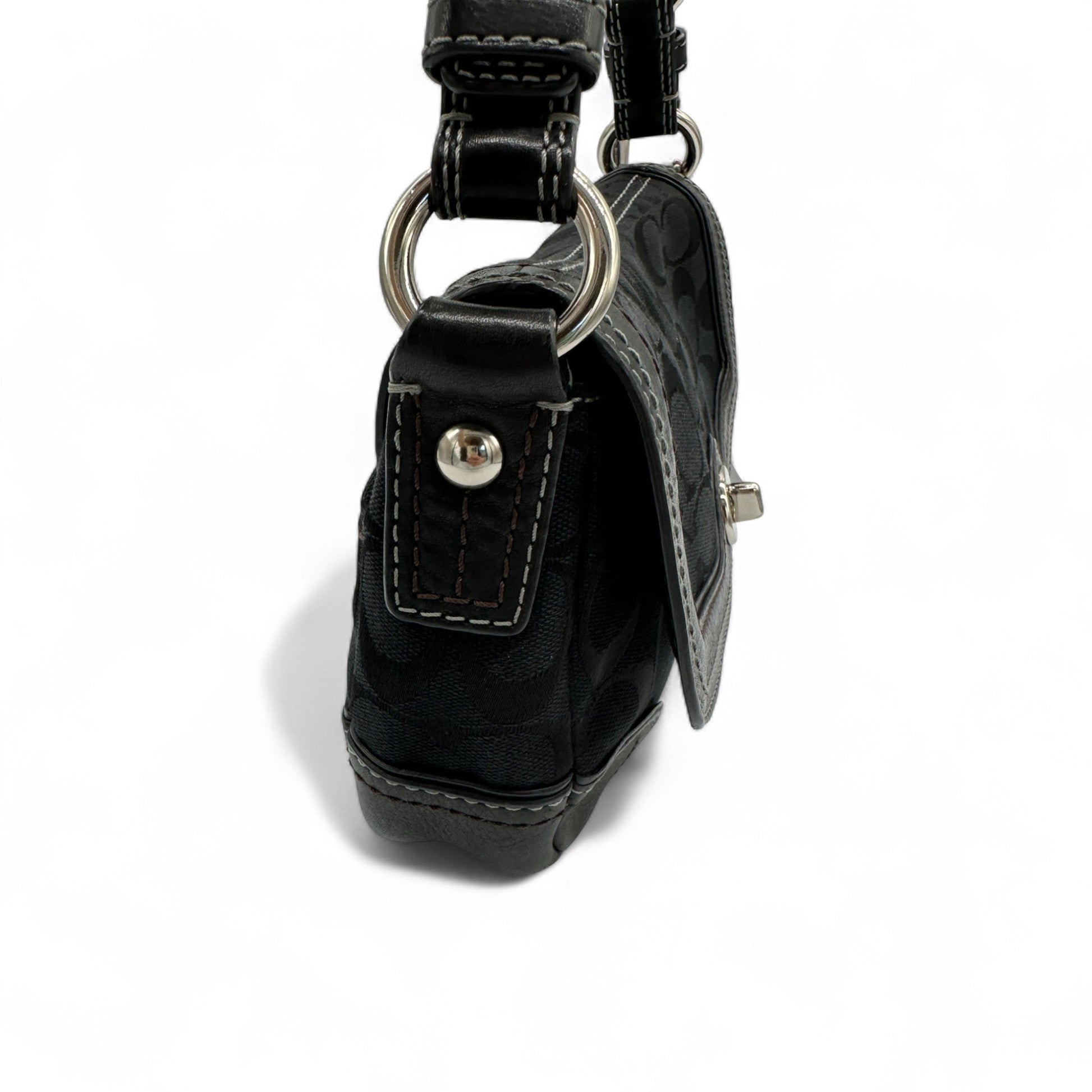 Vintage Coach 10983 Black Leather Turnlock Shoulder Bag - Thanks it's Vintage