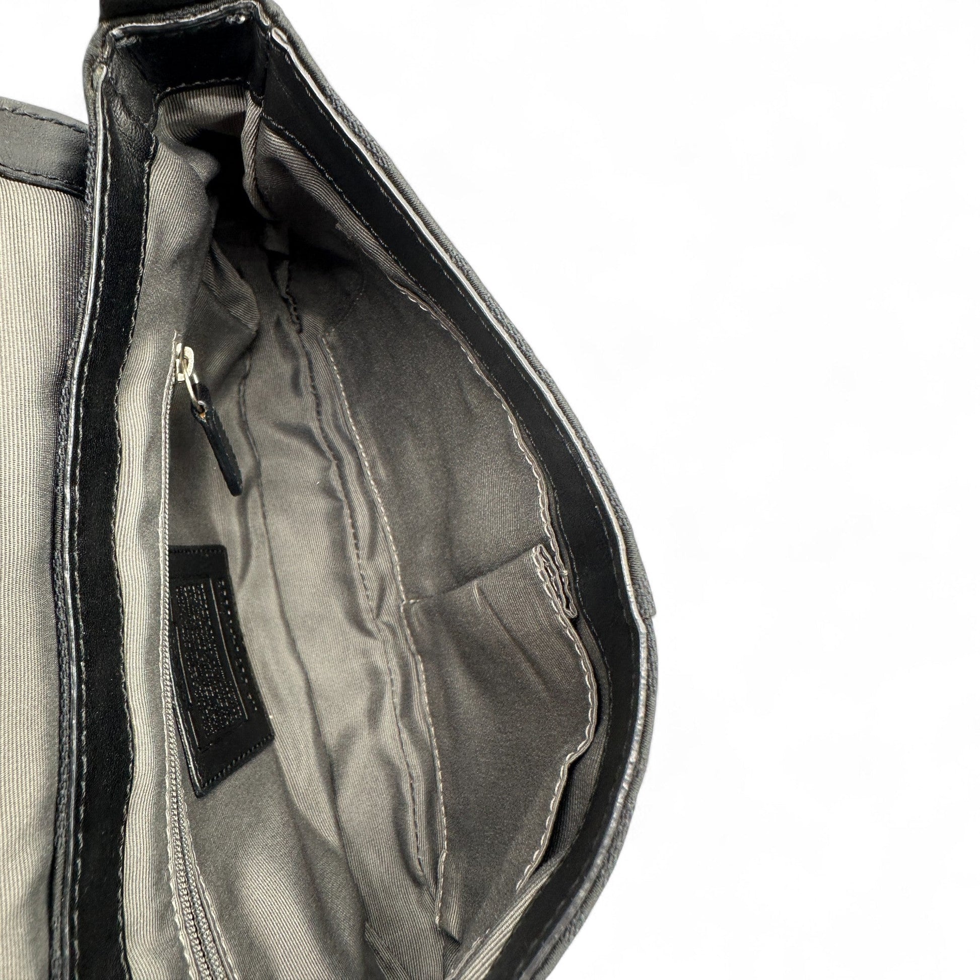 Vintage Coach 10983 Black Monogram Turnlock Shoulder Bag - Thanks it's Vintage