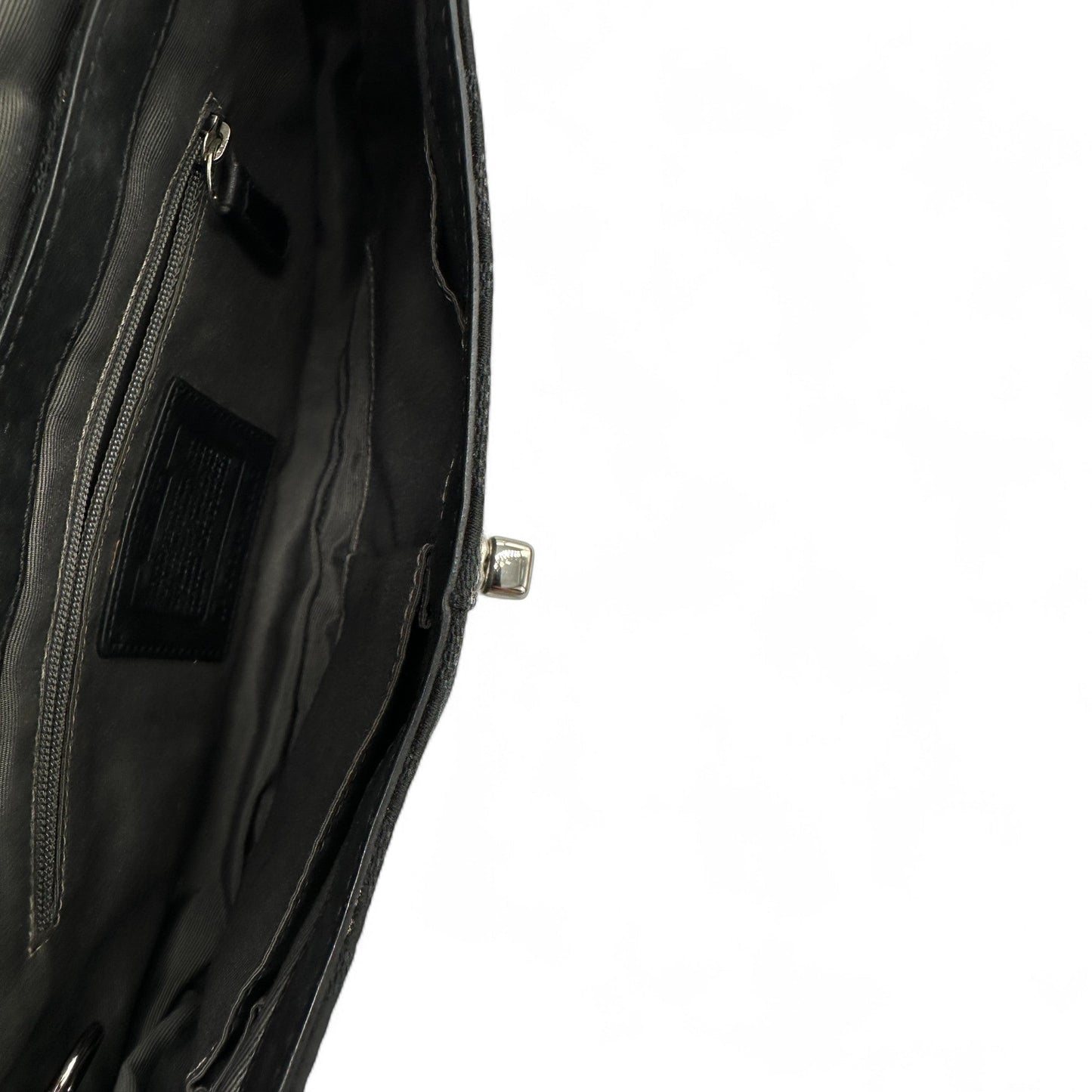 Vintage Coach 10983 Black Monogram Turnlock Shoulder Bag - Thanks it's Vintage