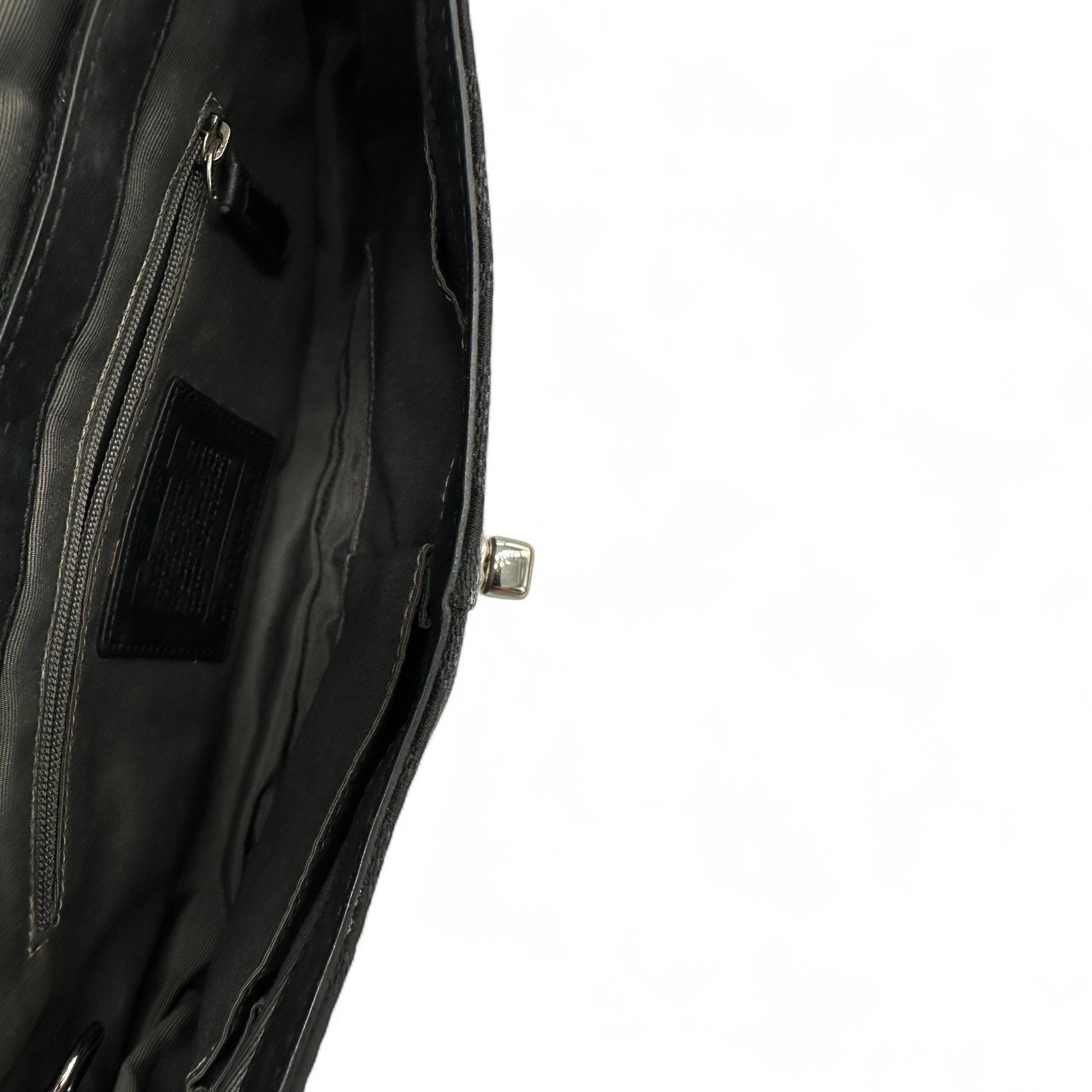 Vintage Coach 10983 Black Monogram Turnlock Shoulder Bag - Thanks it's Vintage