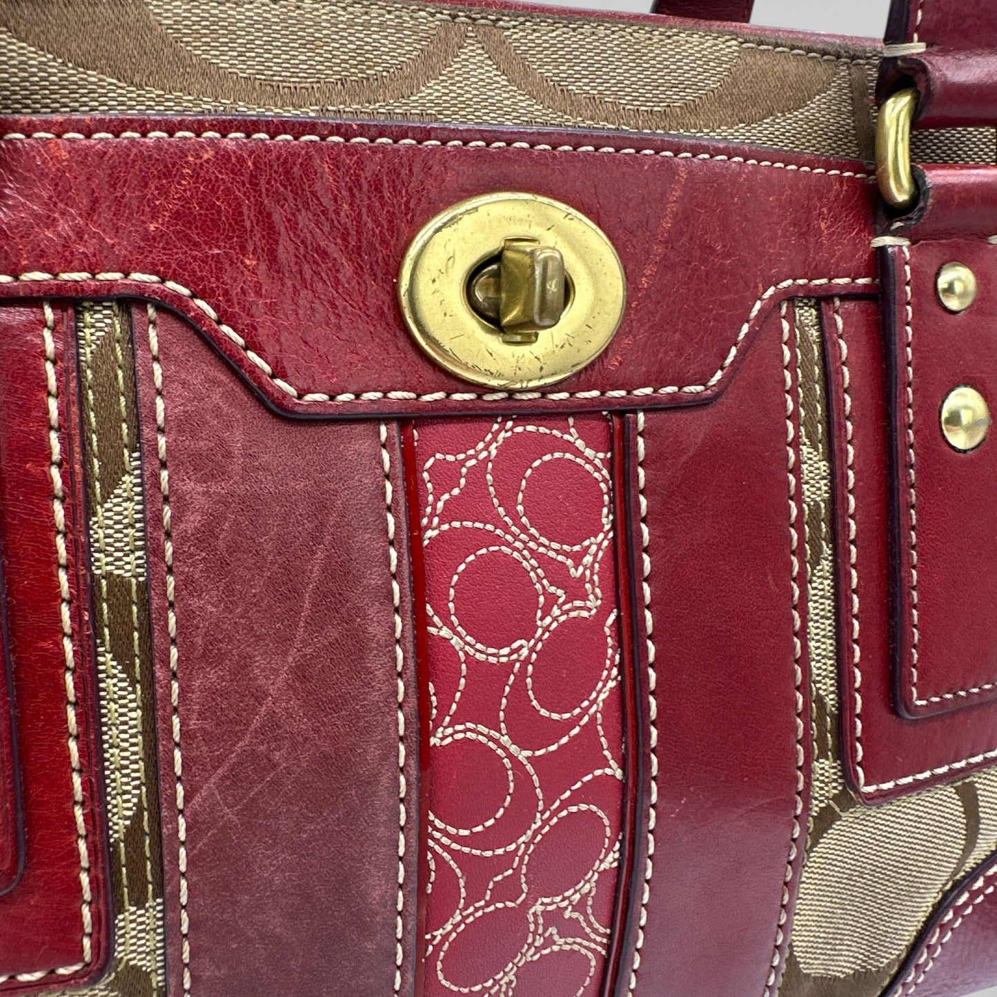 Vintage Coach 11071 Turnlock Monogram Handbag - Thanks it's Vintage