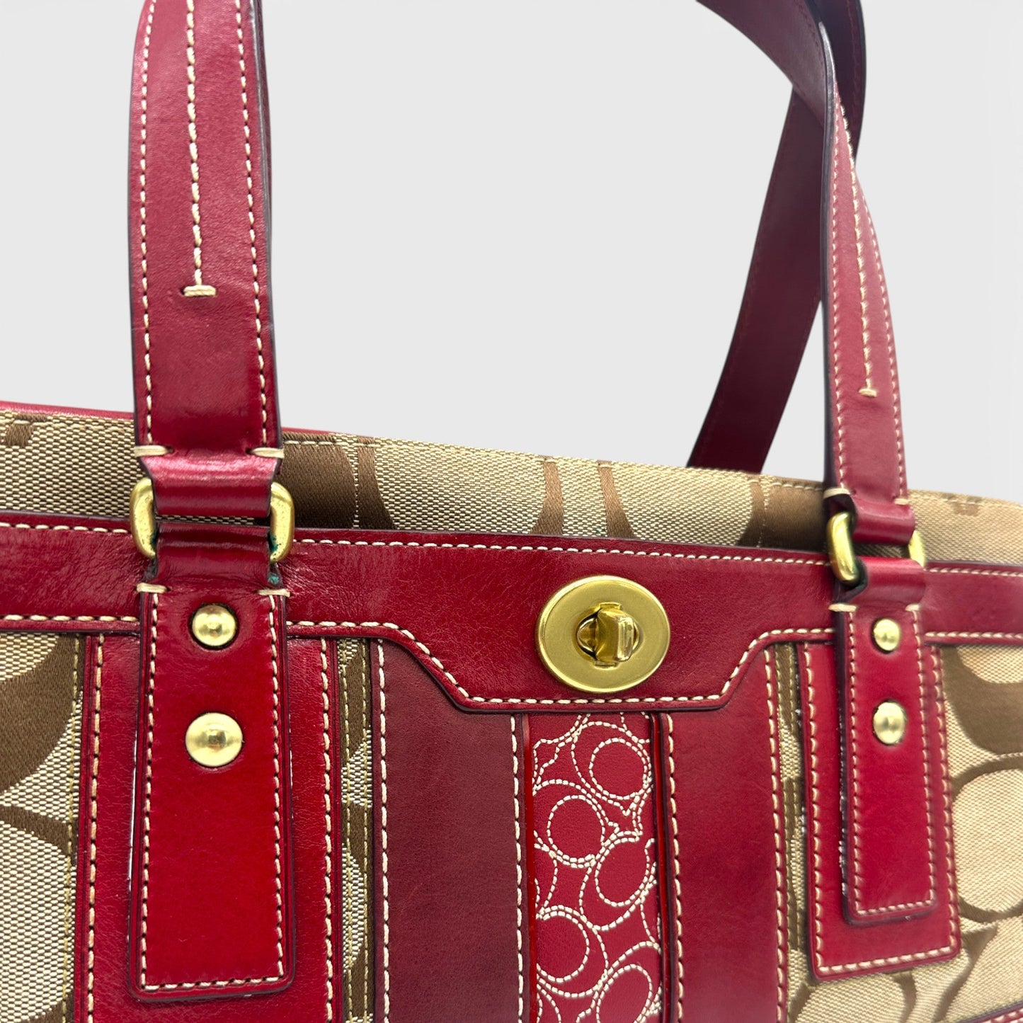 Vintage Coach 11071 Turnlock Monogram Handbag - Thanks it's Vintage