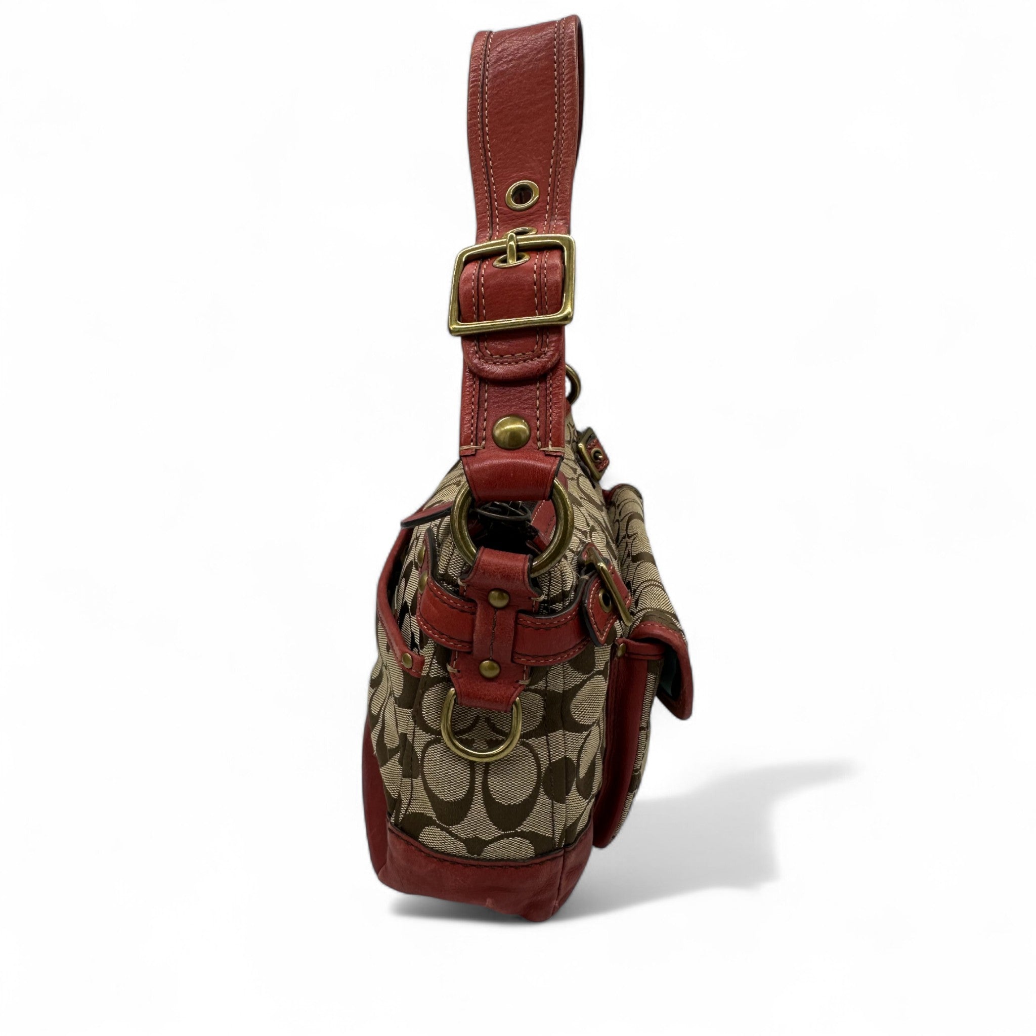 COACH ボディバッグ ブラウン Vintage Coach 11140 Turnlock Legacy Shoulder Bag – Thanks it's Vintage