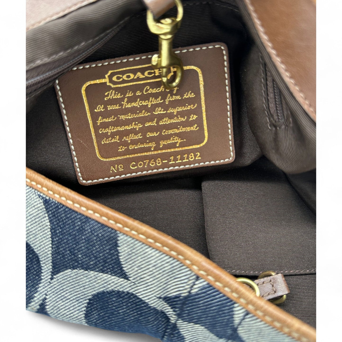 Vintage Coach 11182 Denim Hobo Shoulder Bag - Thanks it's Vintage