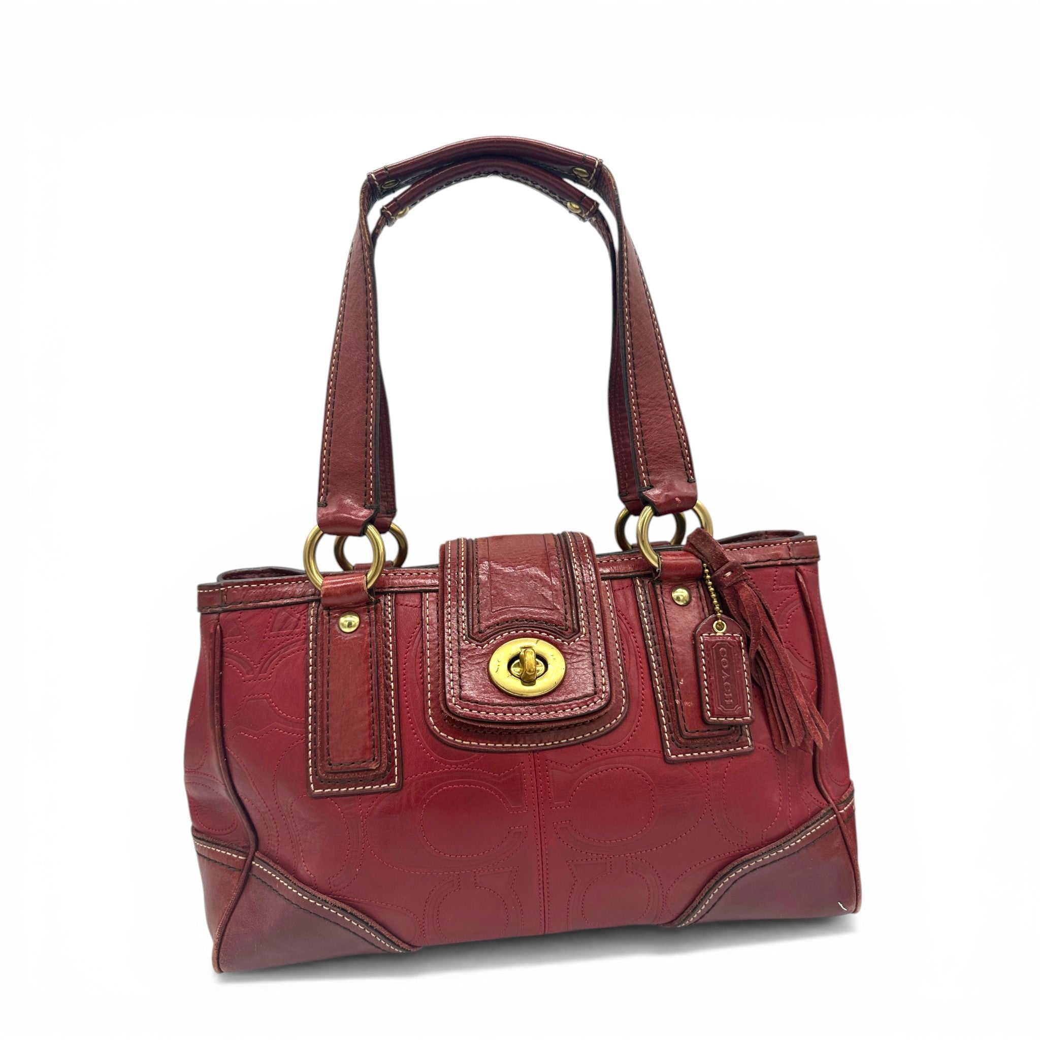 バッグ Vintage Coach Steampunk Shoulder Bags Vintage Coach 11330 Hamptons Turnlock Shoulder Bag – Thanks it's