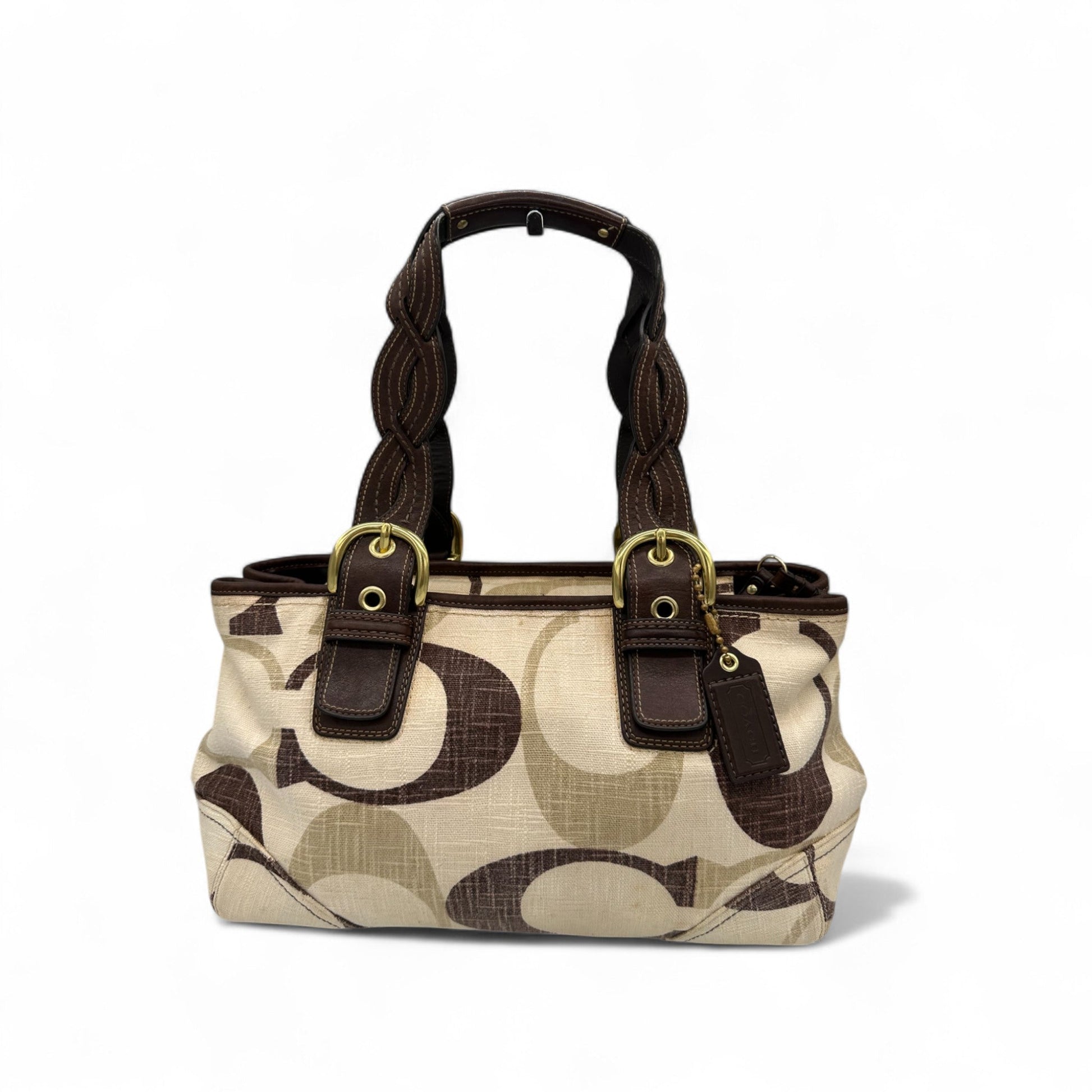 Vintage Coach 12195 Soho Brown Optic Monogram Shoulder Bag - Thanks it's Vintage