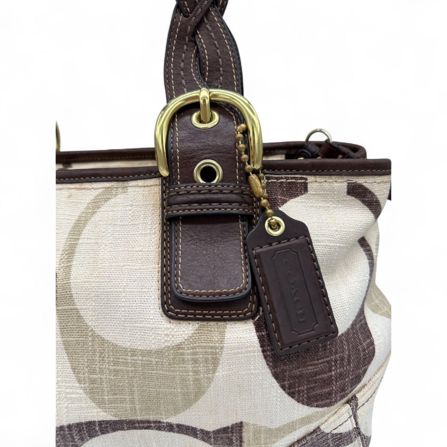 Vintage Coach 12195 Soho Brown Optic Monogram Shoulder Bag - Thanks it's Vintage