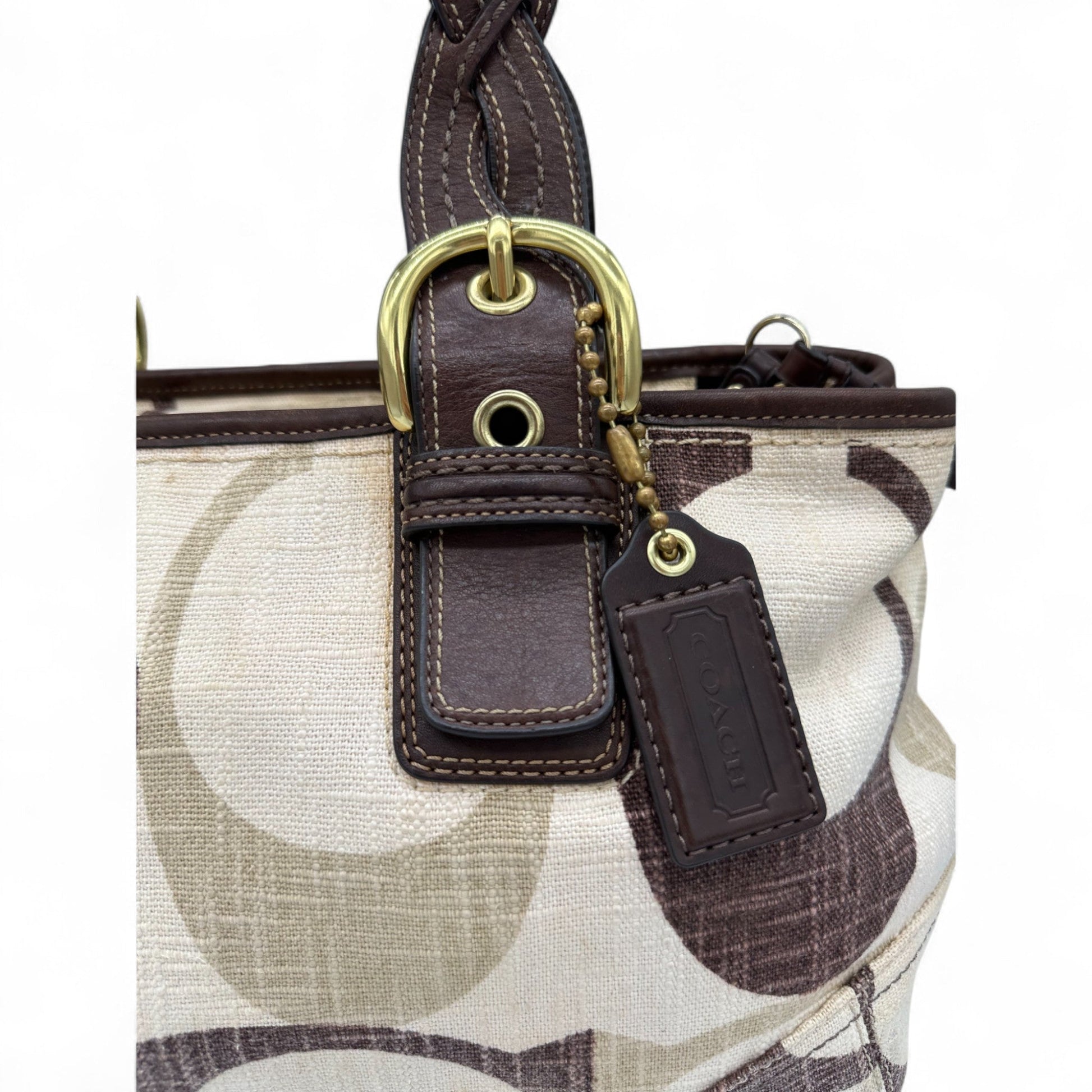 Vintage Coach 12195 Soho Brown Optic Monogram Shoulder Bag - Thanks it's Vintage